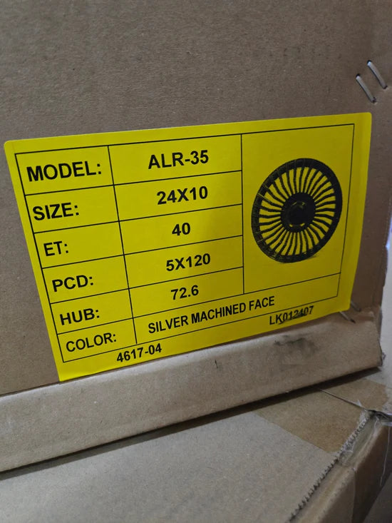 LR35 24X10 5X120 FLOW FORM SILVER MACHINED FACE