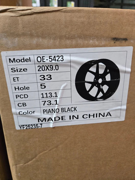 OE-5888 FI-R REP 5423 20X9.0 5X112 5X114.3 PIANO BLACK