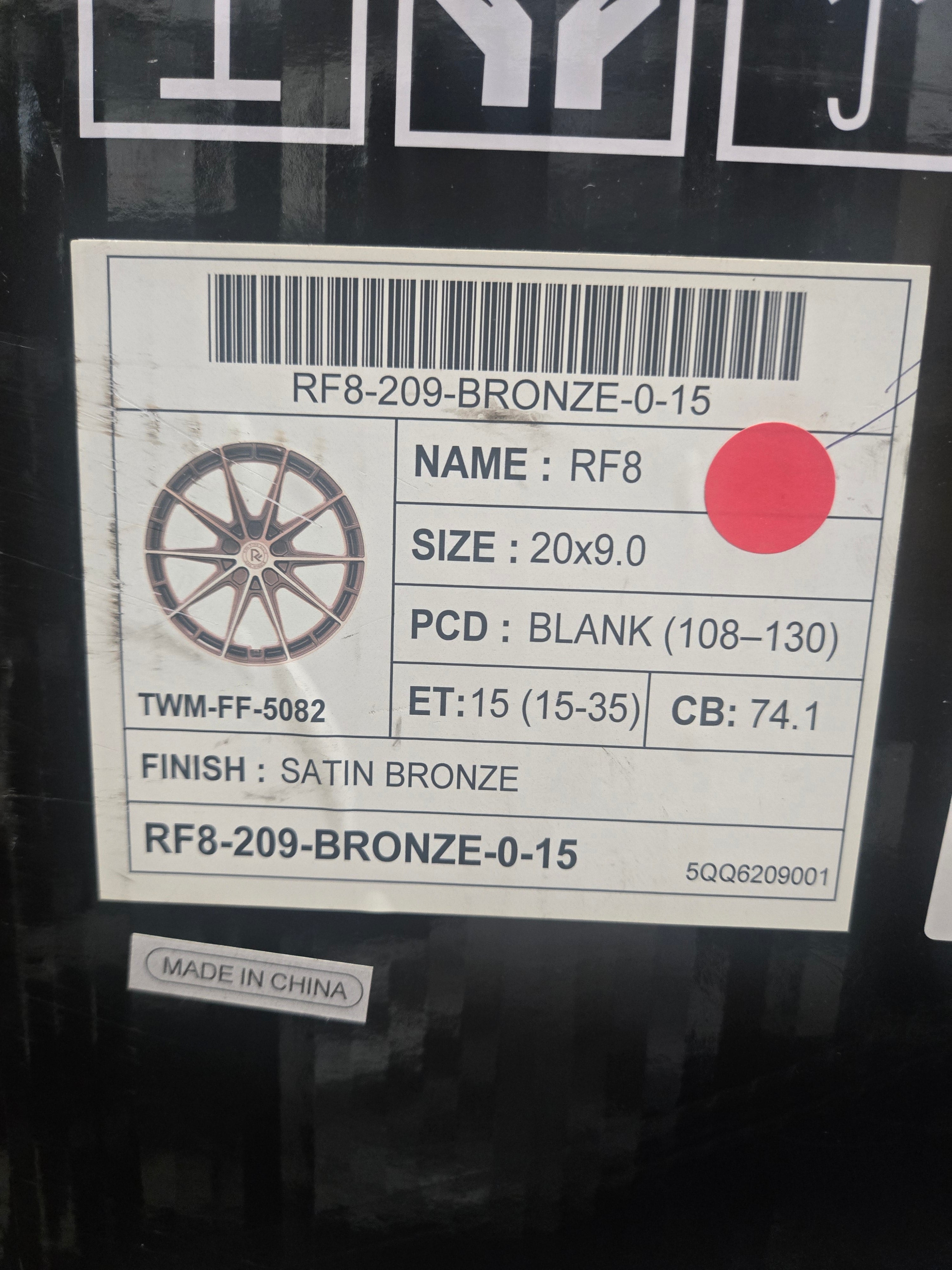 GWG RF8 20X9.0 BLANK BRONZE CB74.1 ET35