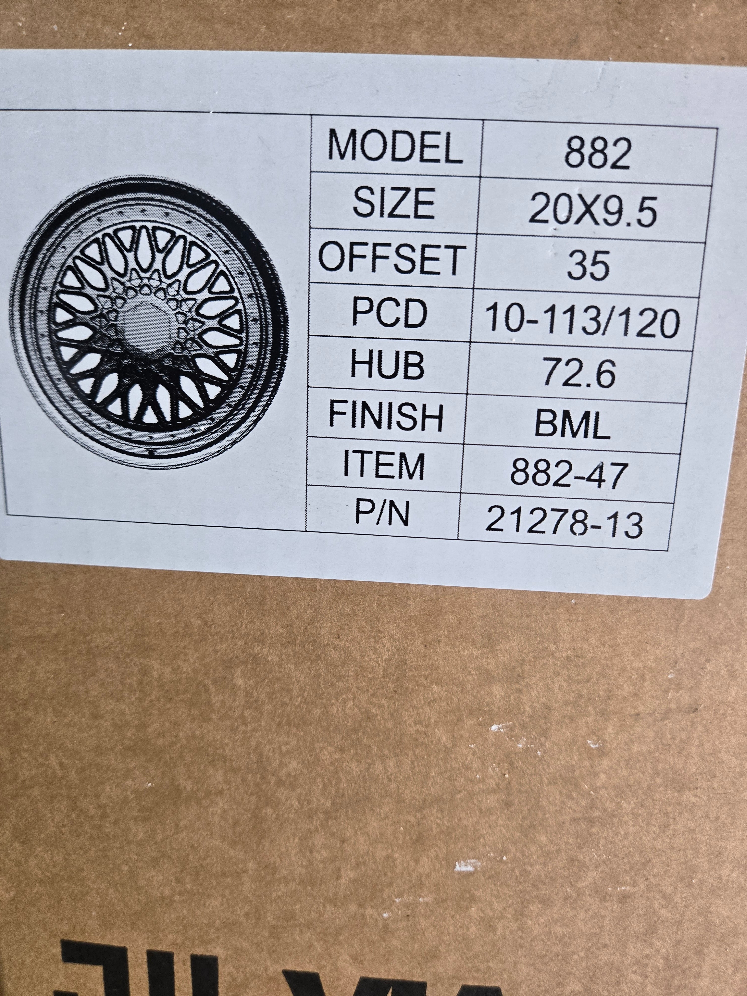 882 20X9.5 5X112 5X114.3 5X120 SILVER MACHINED LIP CB72.1 ET35