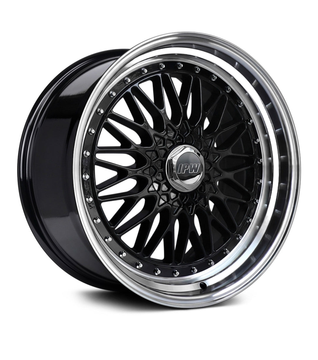 W885 22X9.0 5X112 5X114.3 5X120 BLACK MACHINED FACE CB73.1 ET30