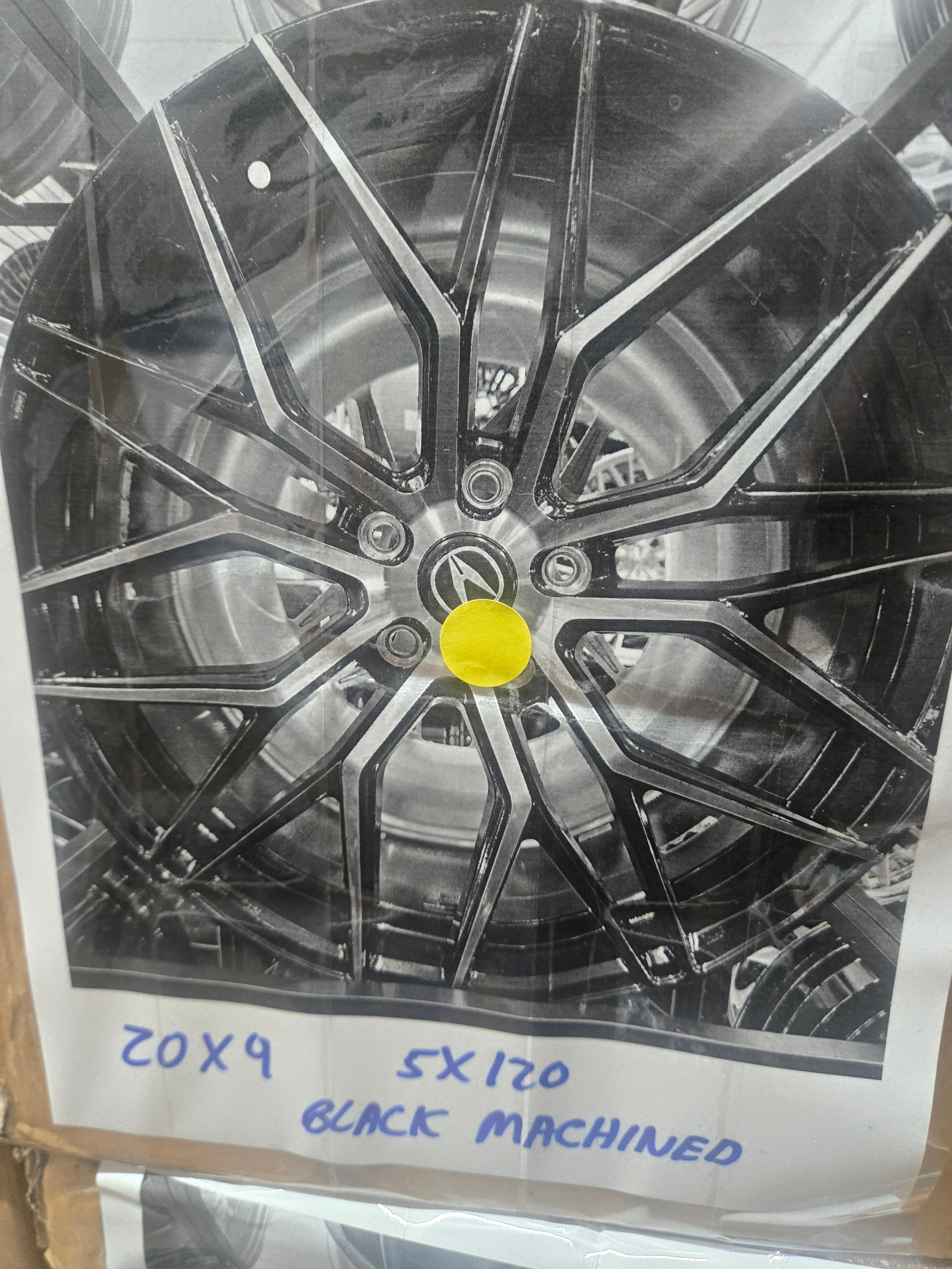 AF303 20X9.0 5X120 BLACK MACHINED FACE CB73.1 ET35