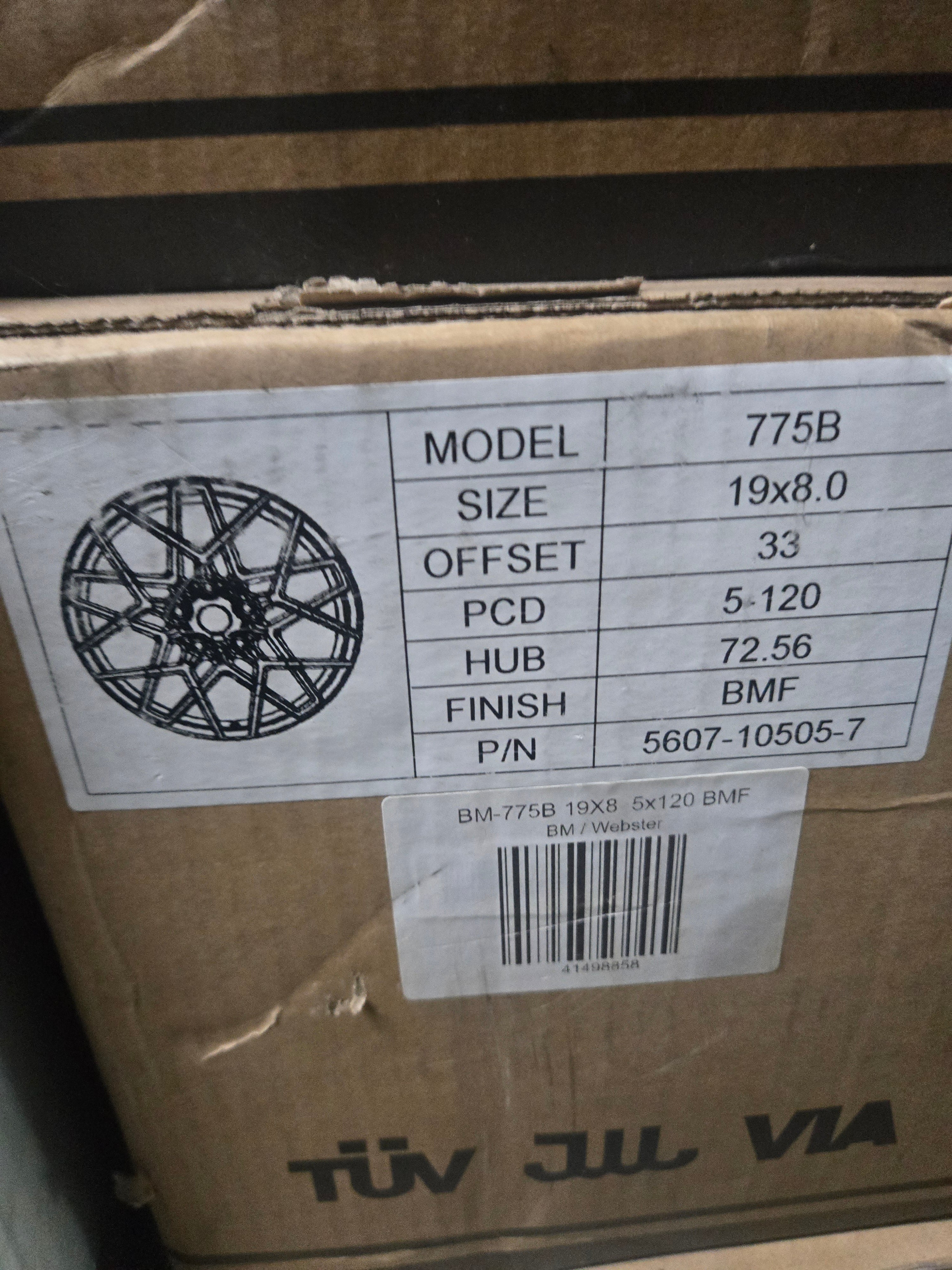 775B 19X8.0 5X120 BLACKK MACHINED FACE CB72.56 ET33