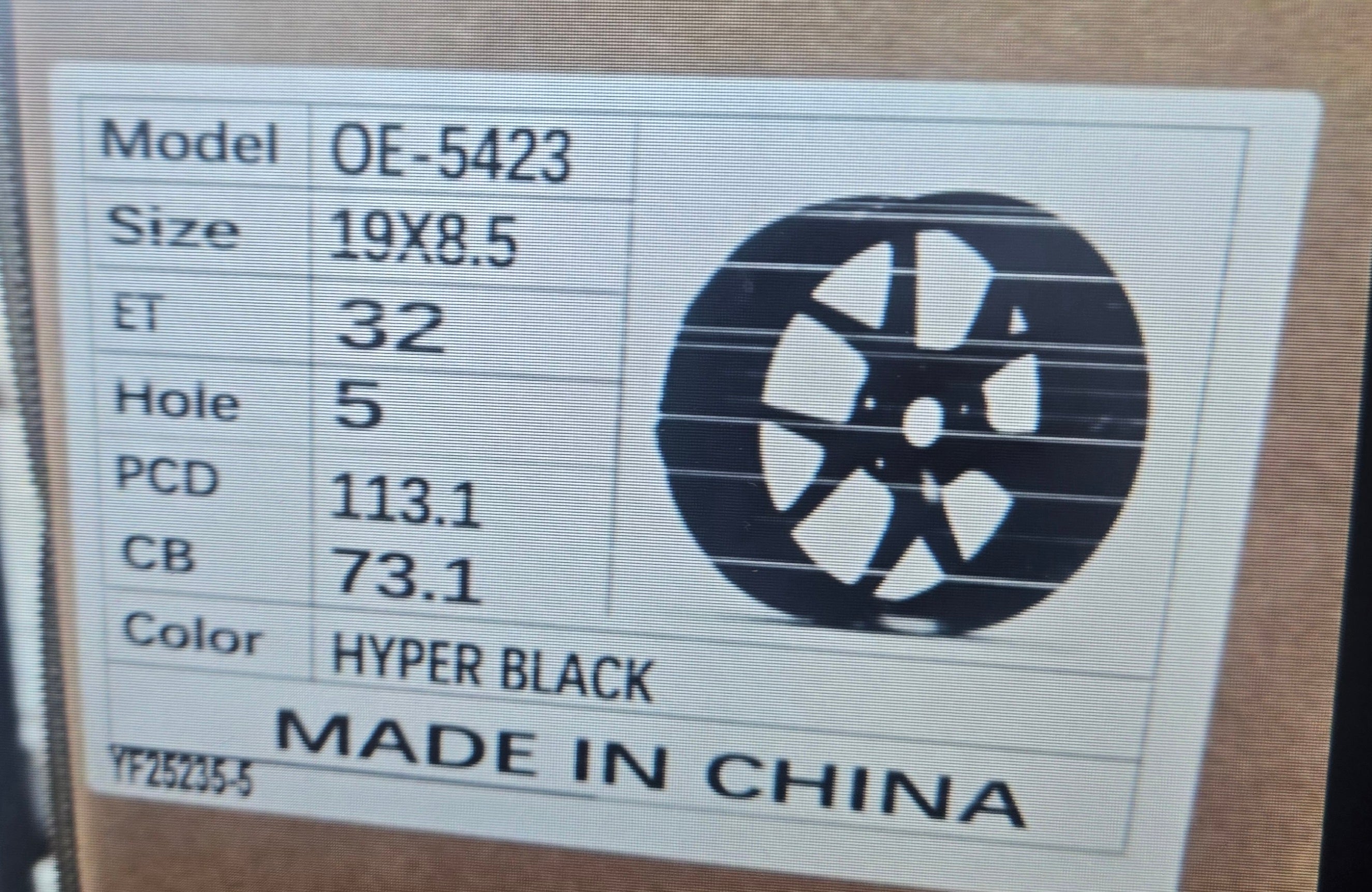 OE-5423 5888 FI-R 19x8.5 5X112 5X114.3 HYPER BLACK CB73.1 ET32