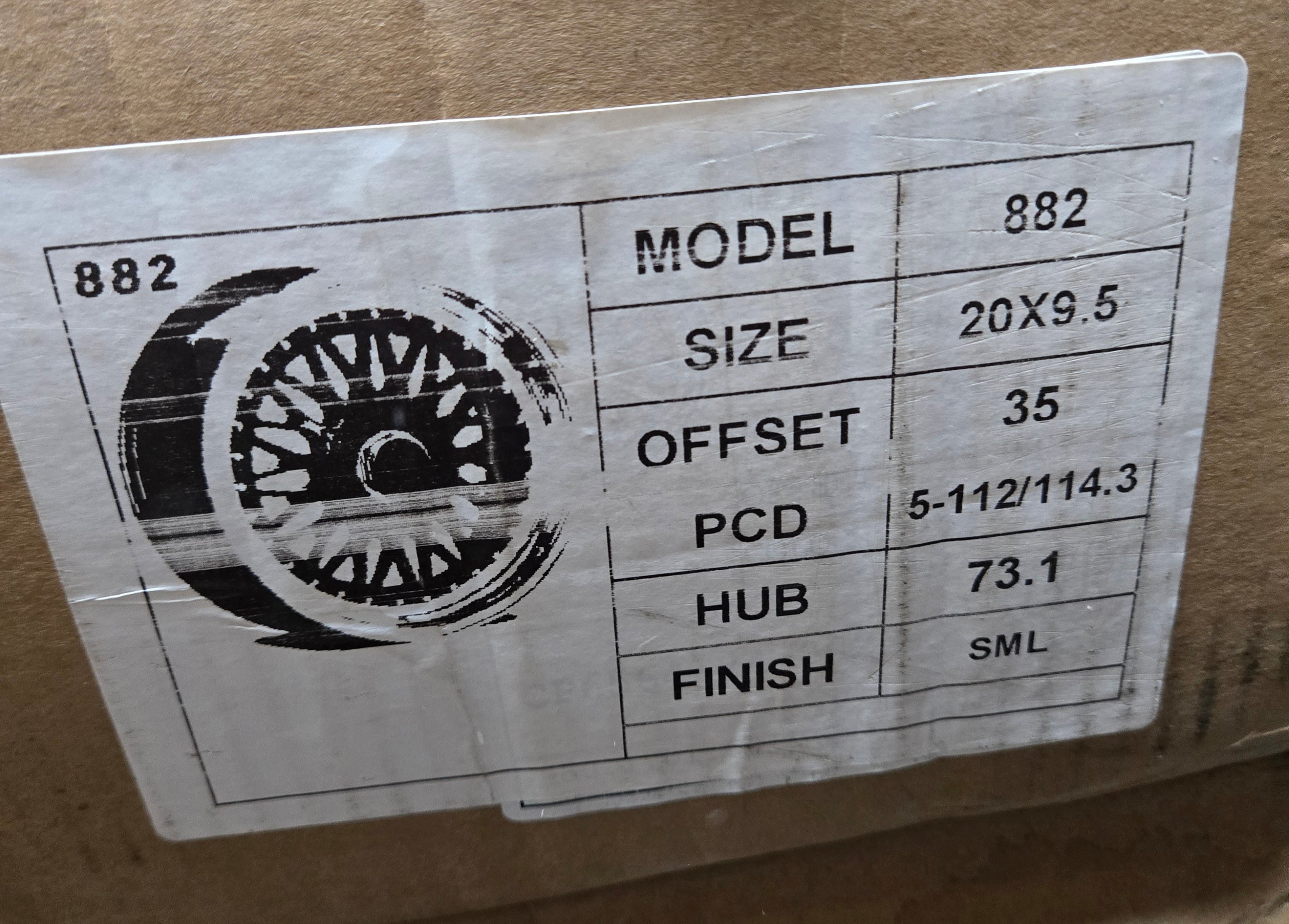 882 20X9.5 5X112 5X114.3 SILVER CB73.1 ET35