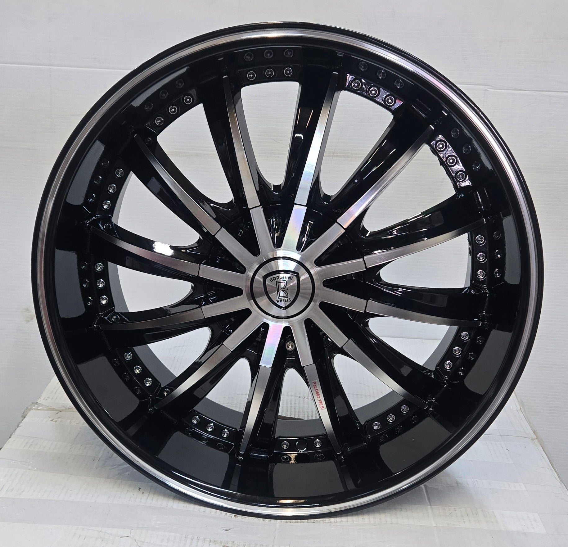 BORGHINI WHEELS B19 20X8.5 5X114.3 BLACK MACHINED FACE CB73.1 ET35