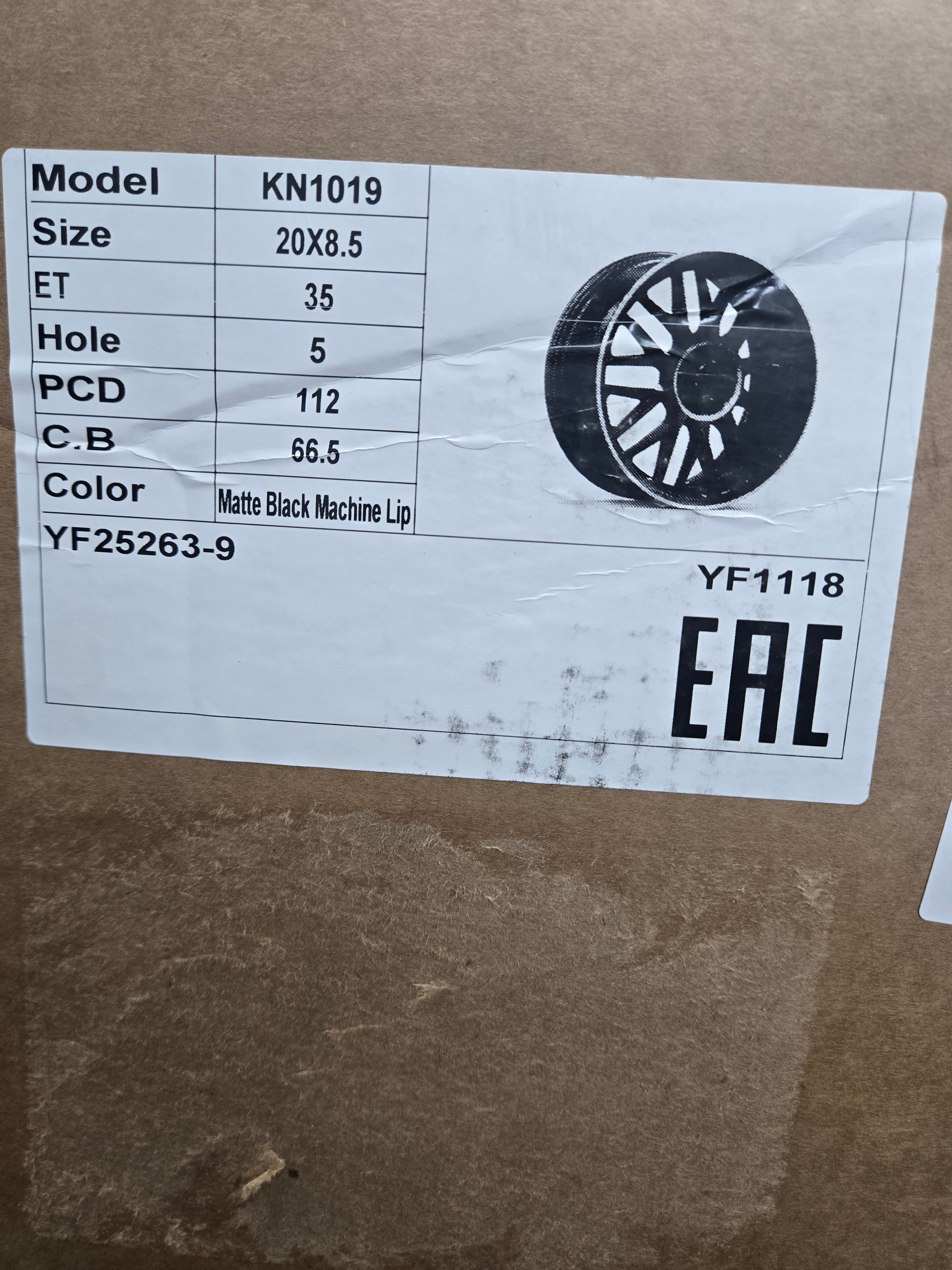 OE-1118 20X8.5 5X112 MATTE BLACK MACHINED RING CB66.1 ET35