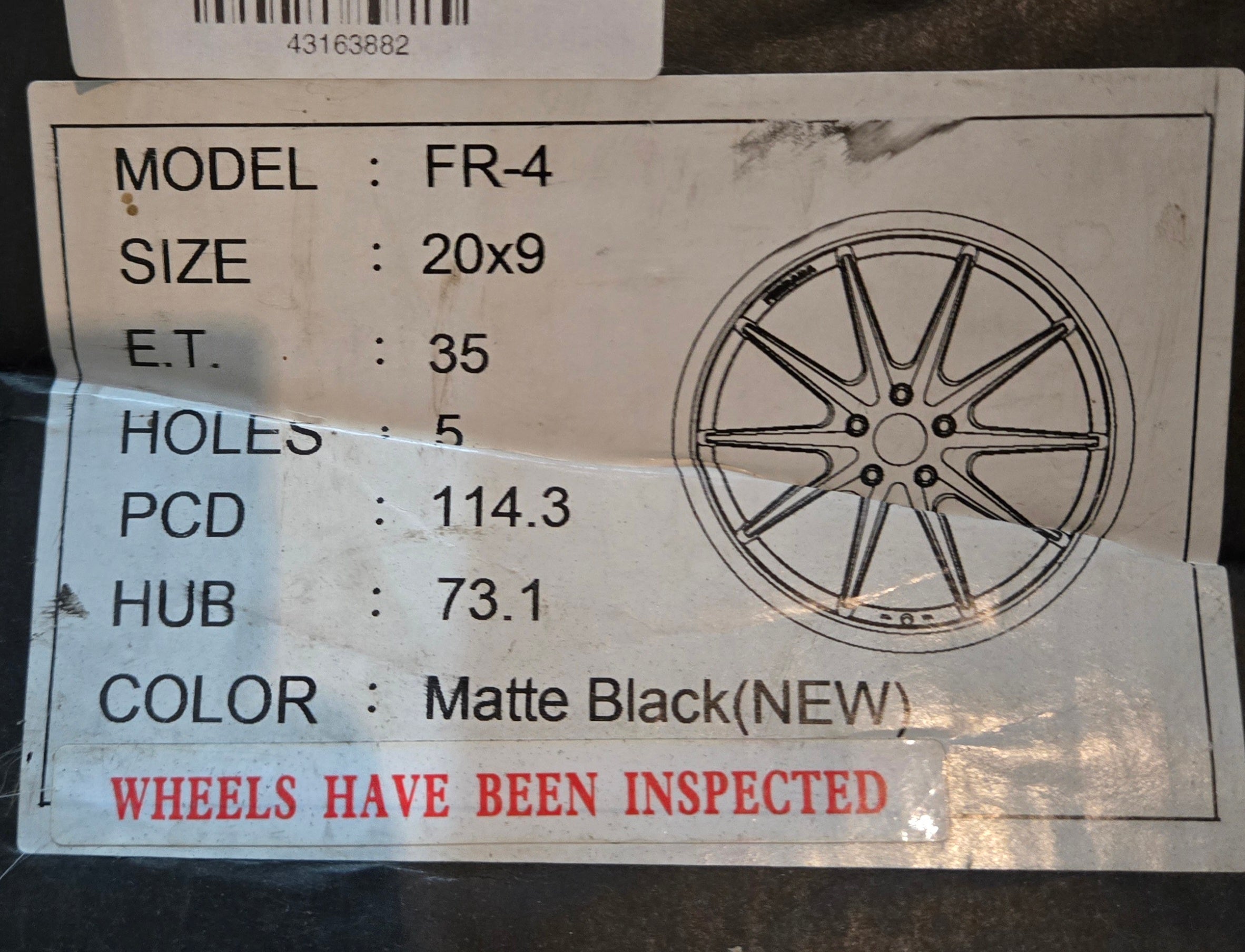 FERRADA FR-4 20X9.0 5X114.3 MATTE BLACK