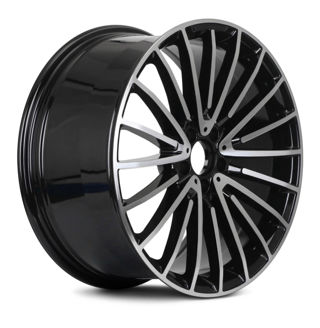W812 20X8.5 5X112 PIANO BLACK MACHINED FACE CB66.6 ET30