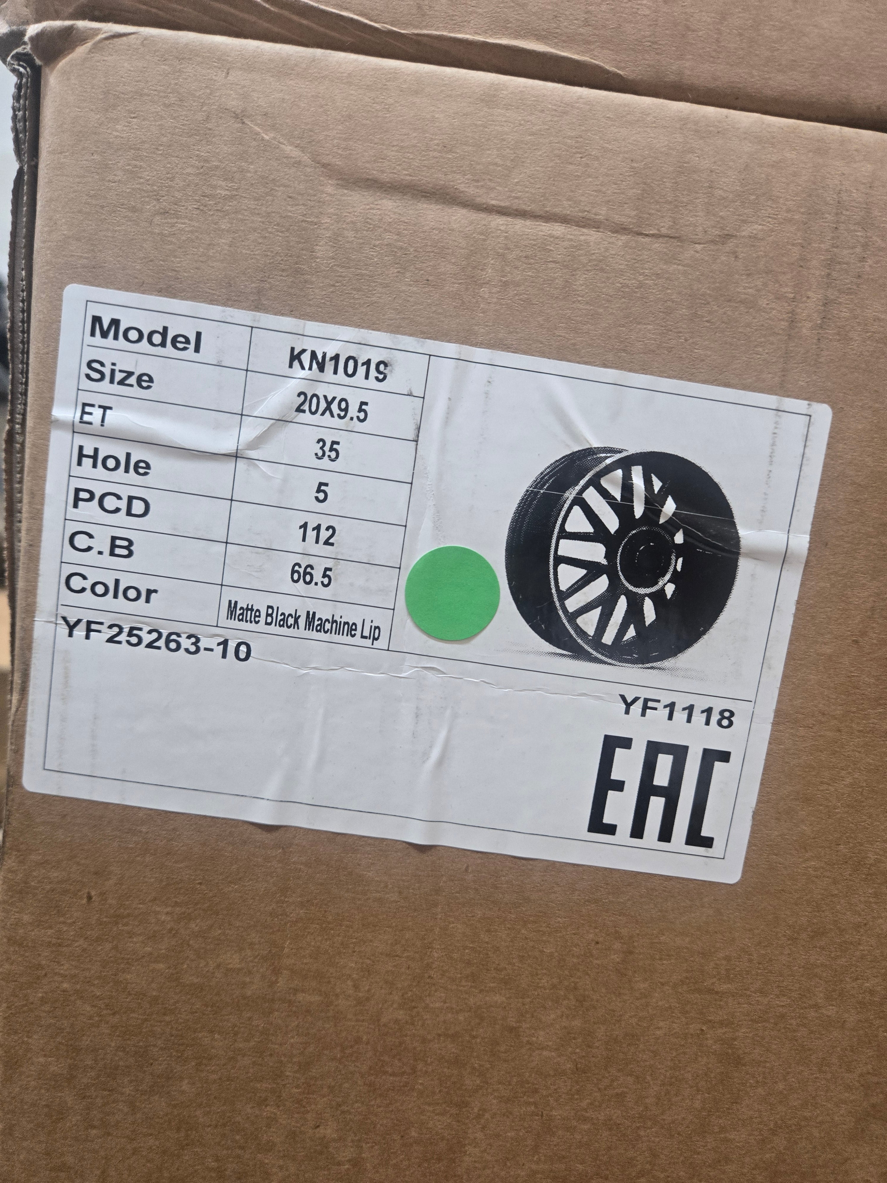 OE-1118 20X9.5 5X112 MATTE BLACK MACHINED RING CB66.1 ET42