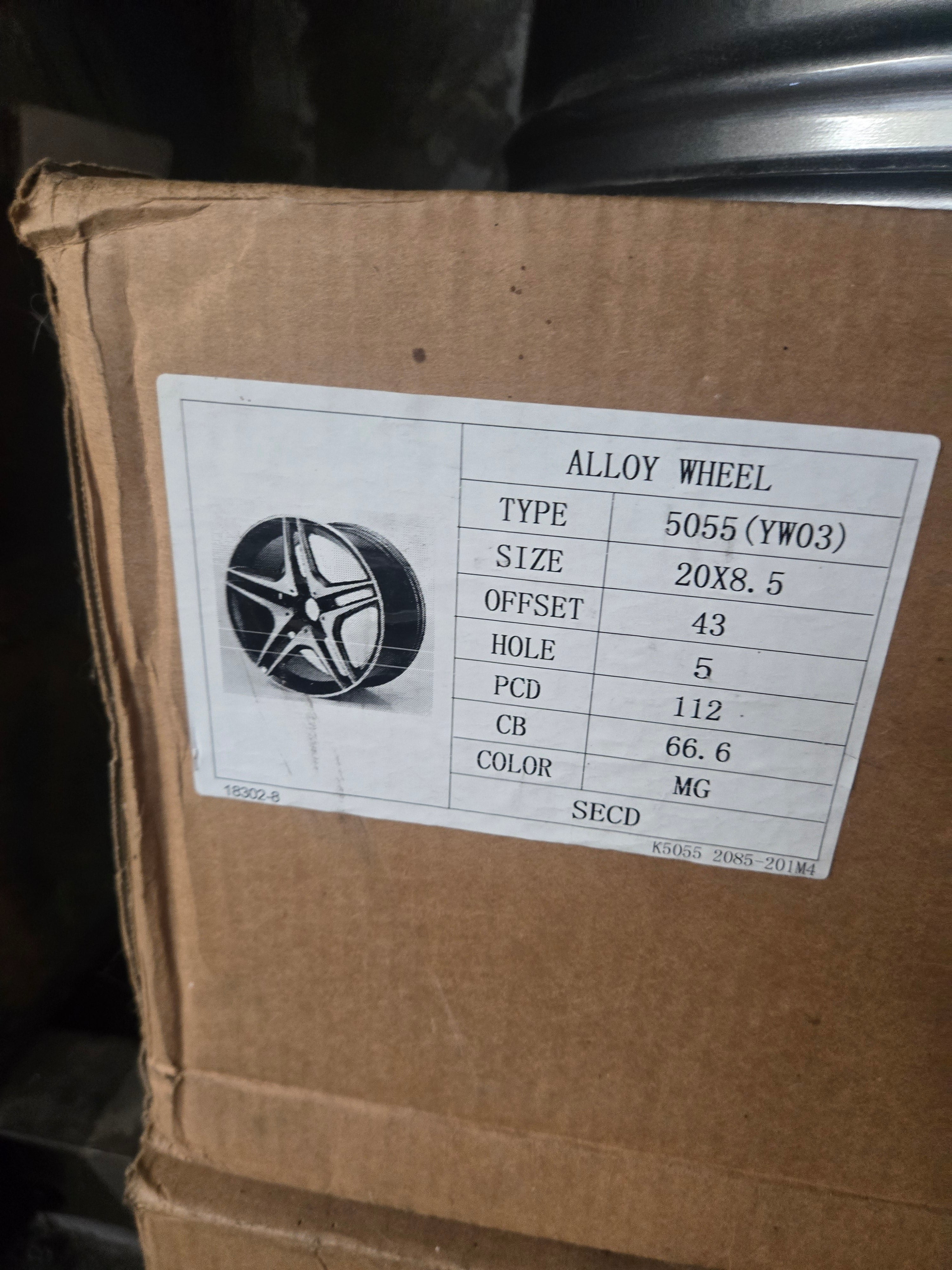 ALLOY WHEEL 5055 20X8.5 5X112 GUN METAL CB66.6 ET43