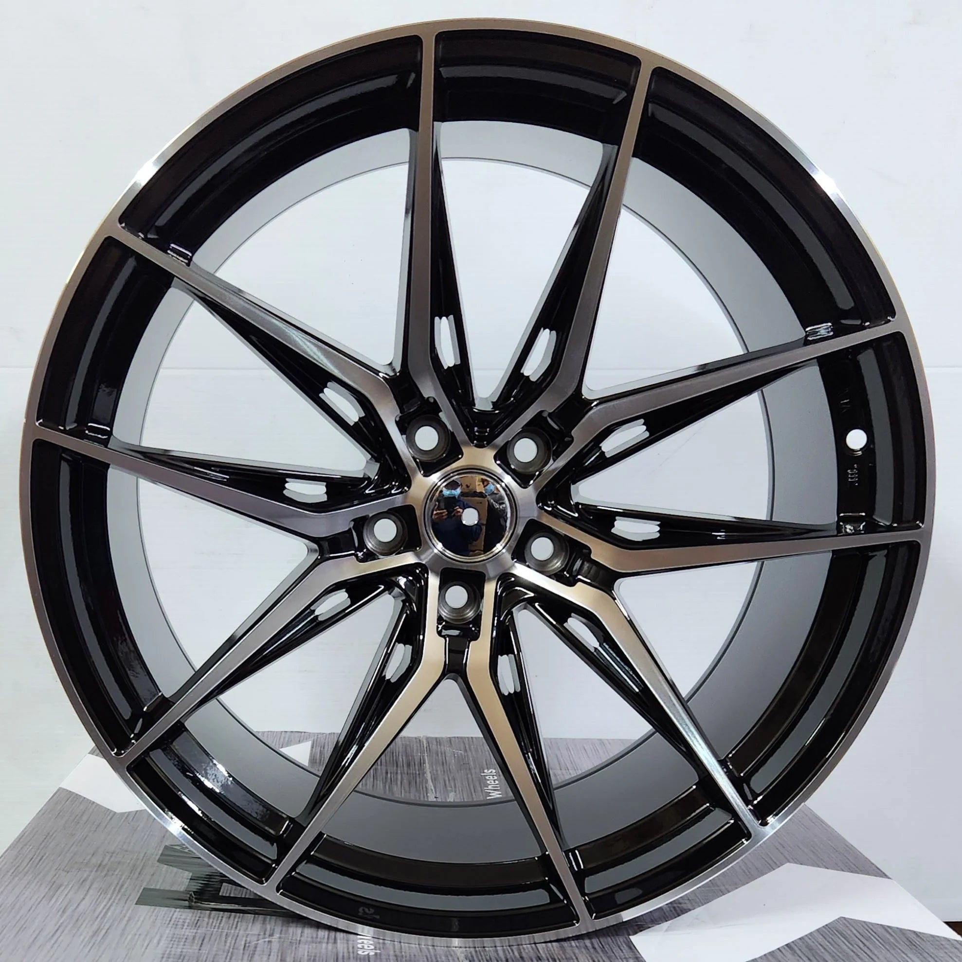 5559 SI-04 20X10.0 5X112 5X114.3 PIANO BLACK MACHINED FACE CB73.1 ET38