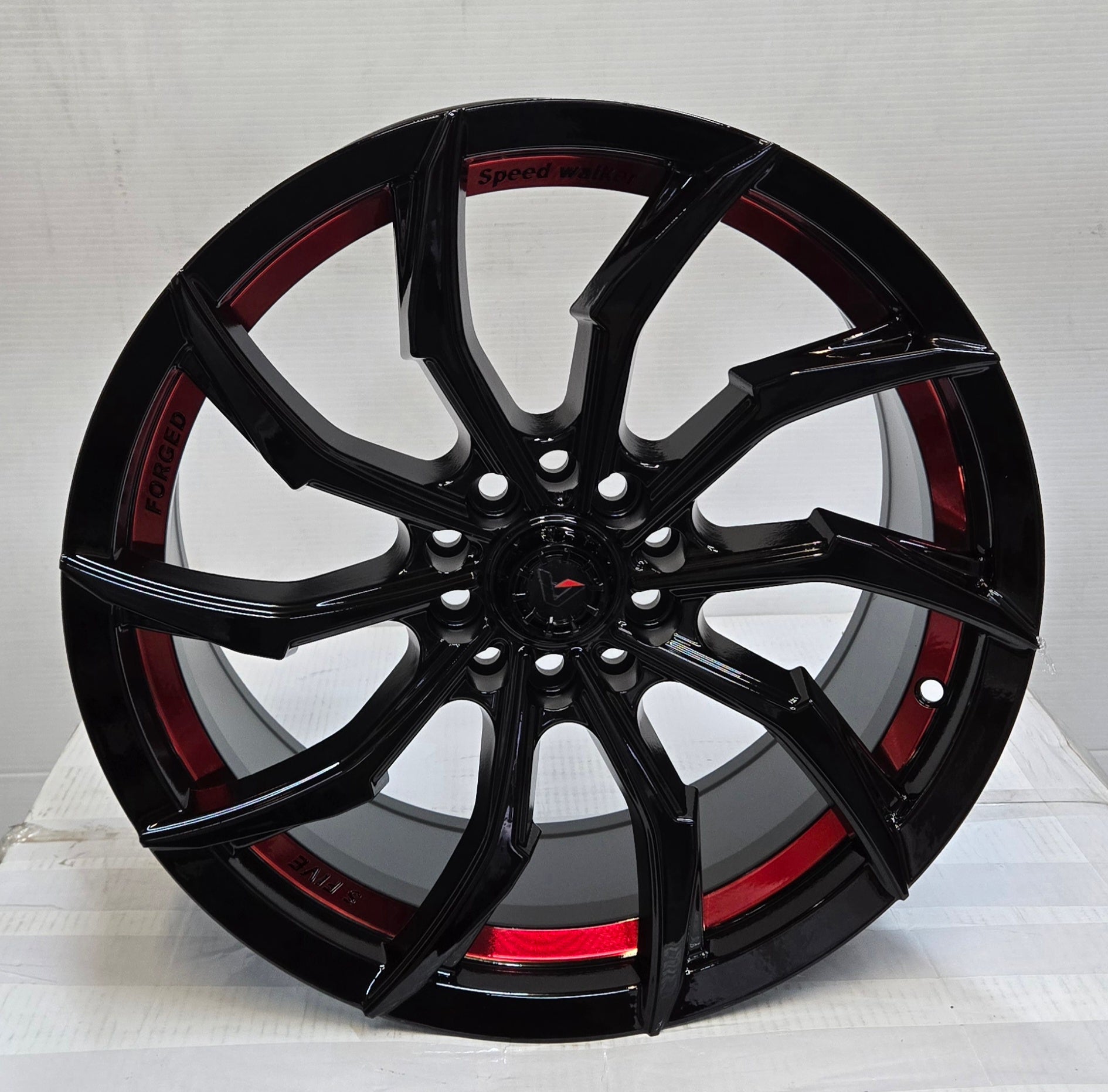 AXIA AF-200 17X7.5 5X100 5X114.3 GLOSS BLACK RED UNDER CUT CB73.1 ET35