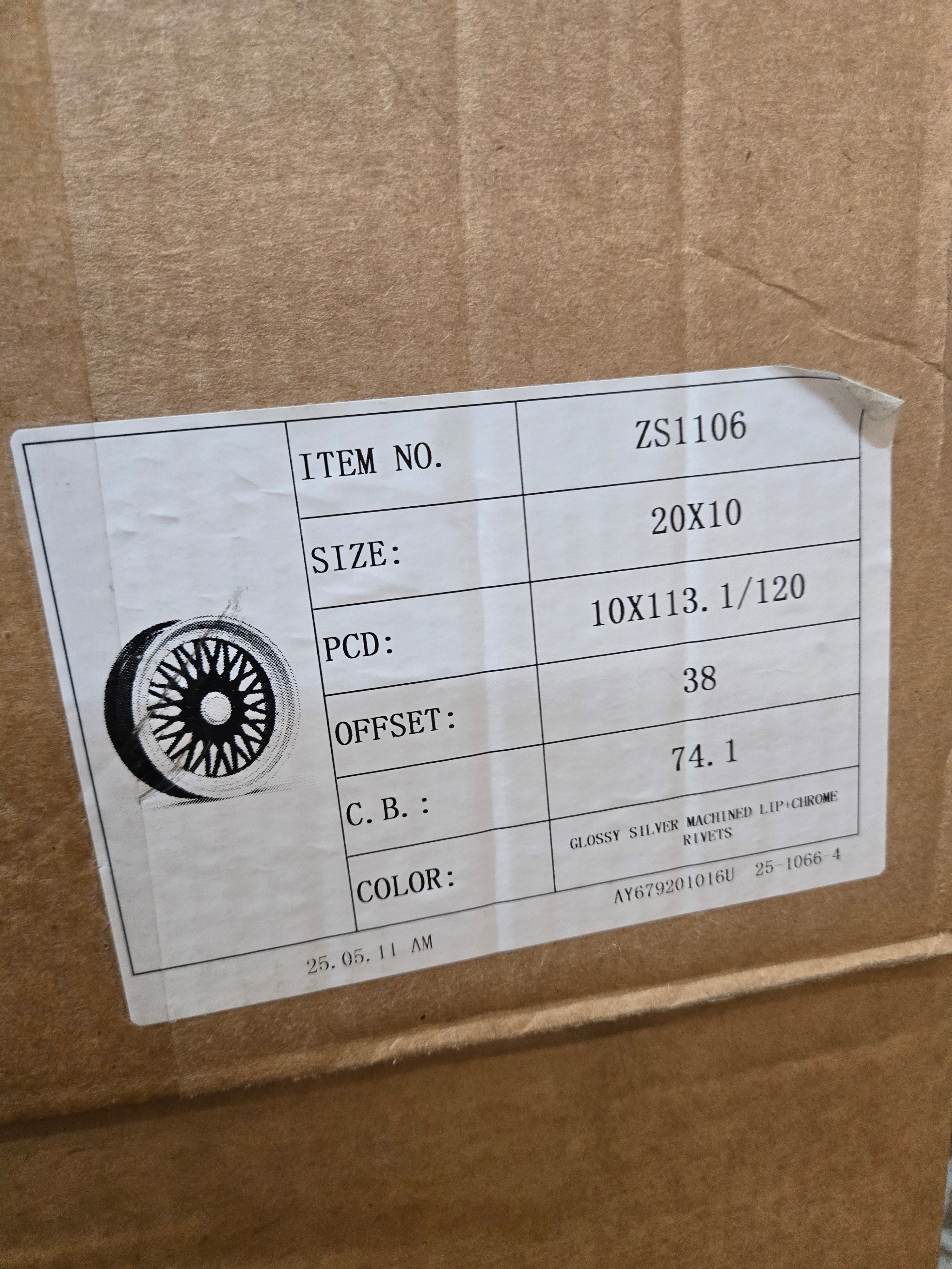ZS1106 20X10 5X112 5X114.3 5X120 PIANO BLACK MACHINED FACE CB74.1 ET38