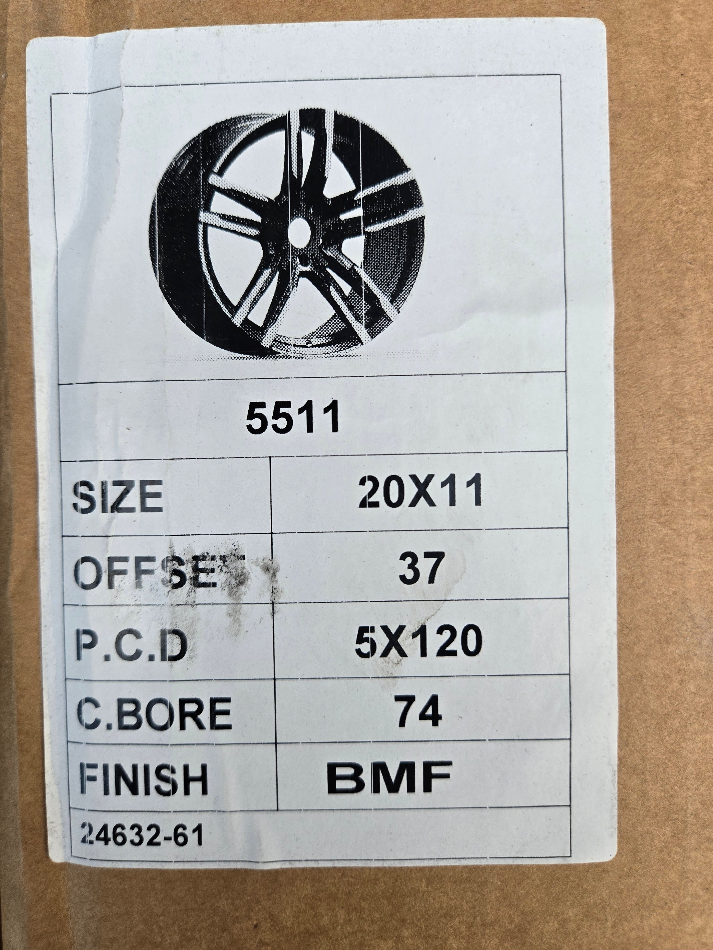 OE-5511 KN1023 808M 20X11 5X120 PIANO BLACK MACHINED FACE CB74.1 ET37
