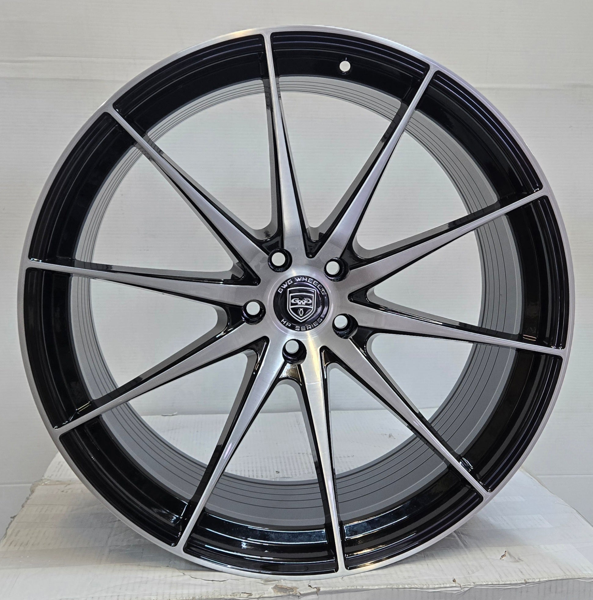 GWG HP4 19X10.0 BLANK GLOSS BLACK BRUSHED FACE