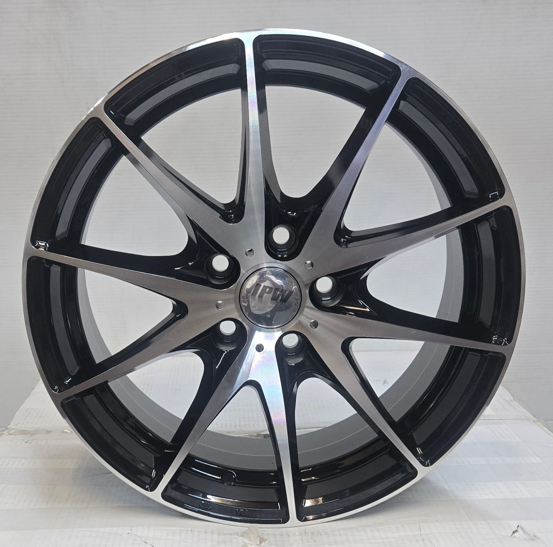 W1003 17X7.5 5X112 5X114.3 BLACK MACHINED FACE CB73.1 ET36