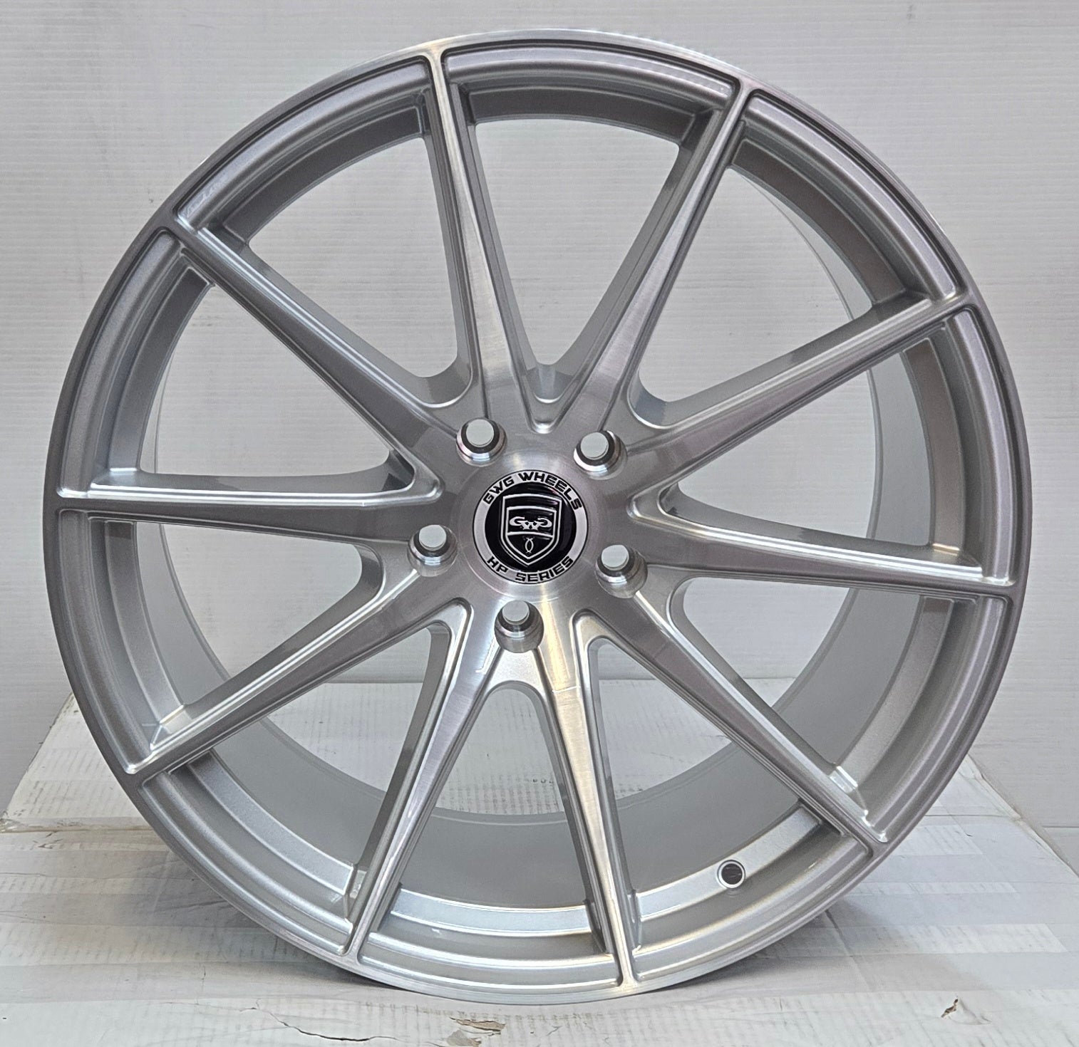 GWG HP4 19X10.0 5X112 5X114.3 SILVER BRUSHED FACE