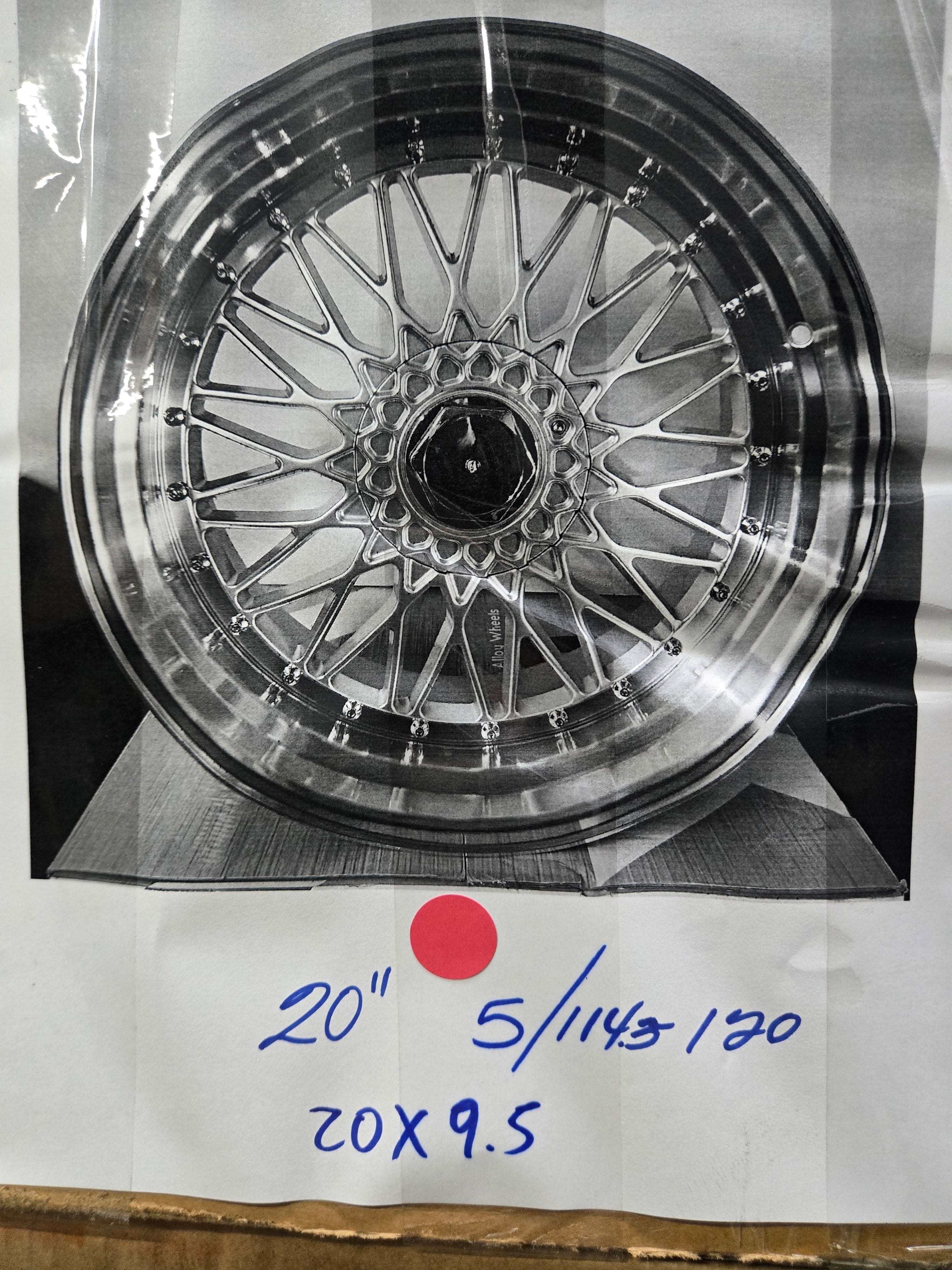 AY679 20X9.5 5X114.3 5X120 SILVER CB73.12 ET35