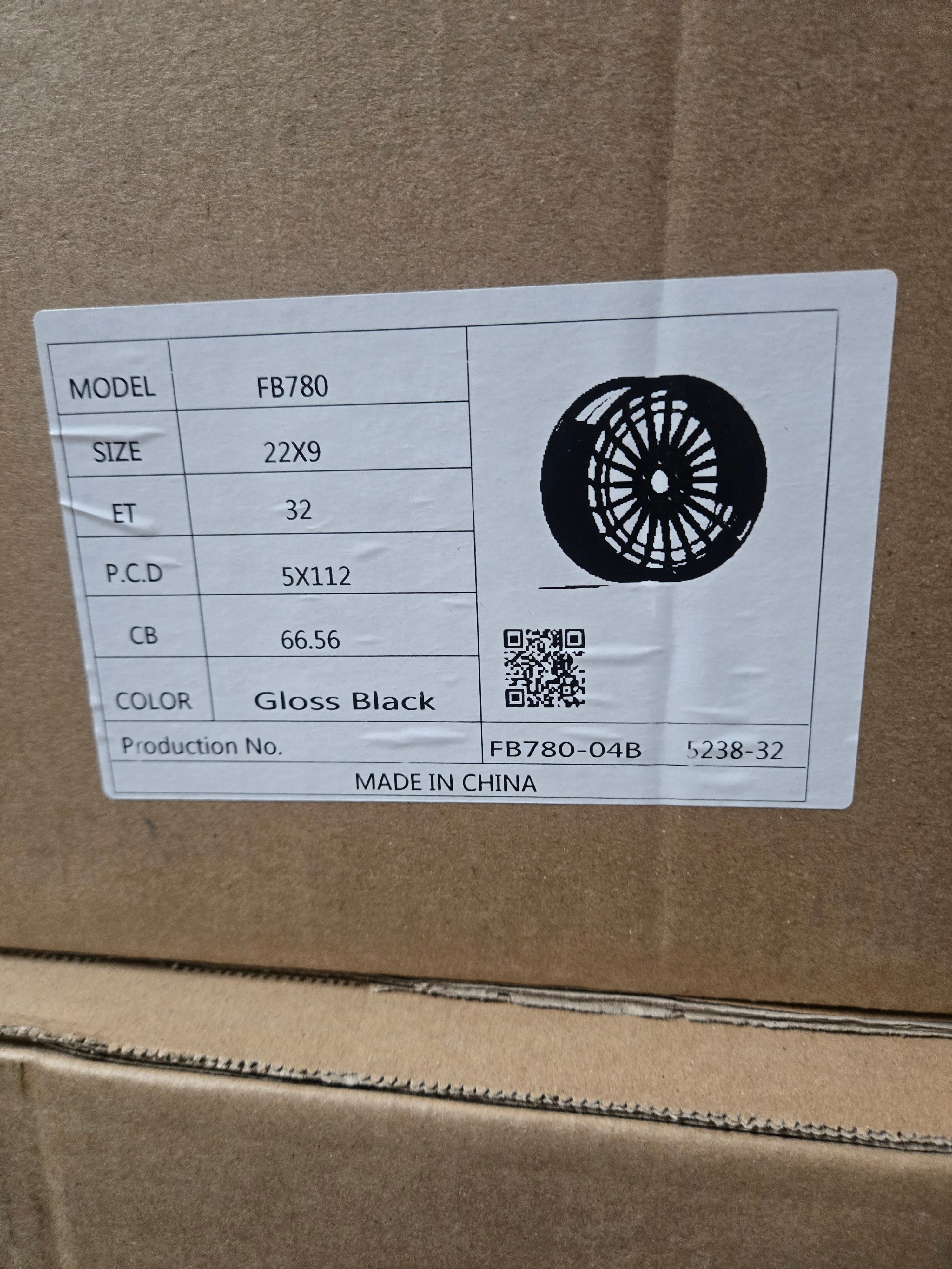FB780 22X9.0 5X112 PIANO BLACK CB66.6 ET32