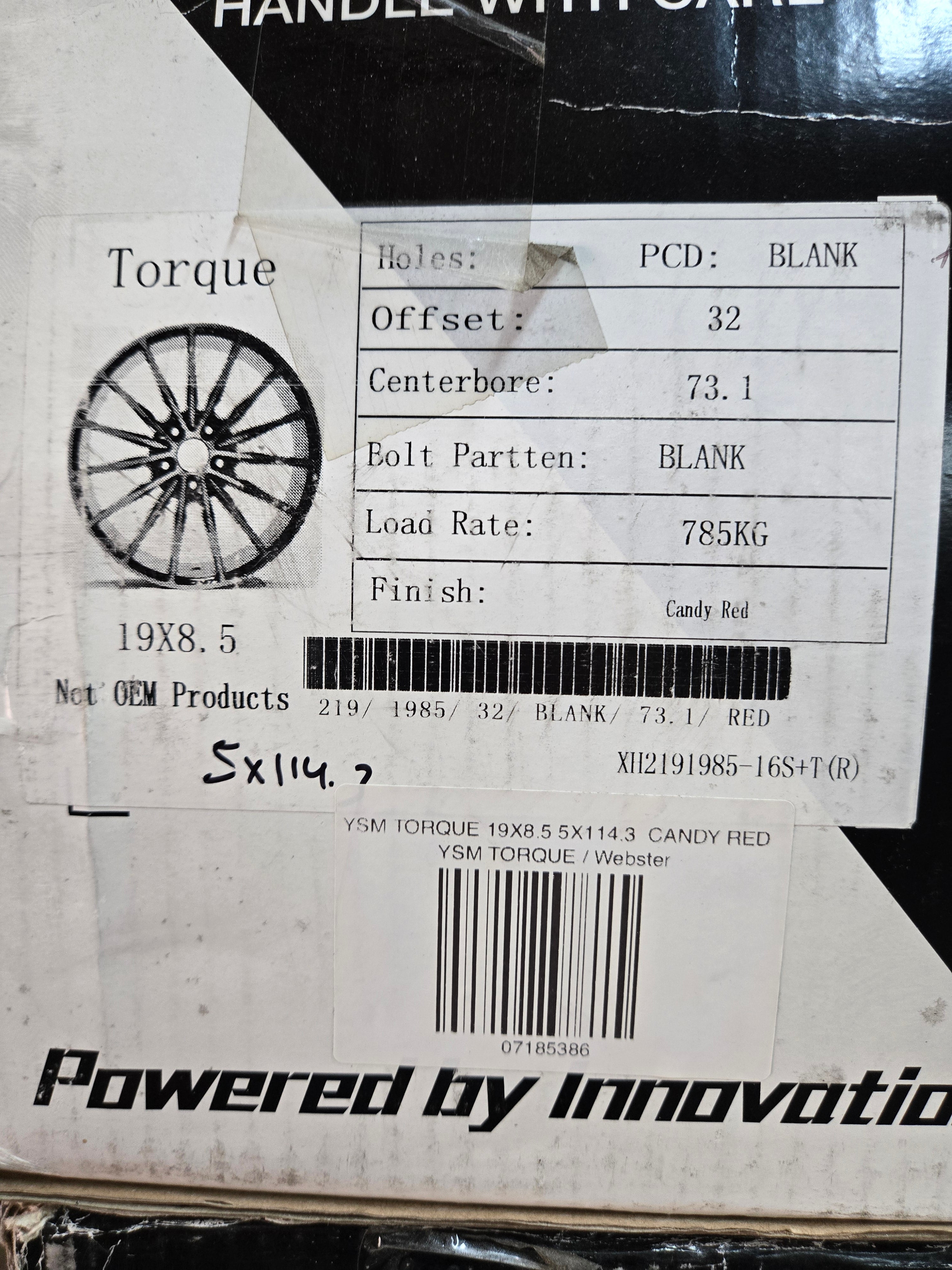 TORQUE 19X8.5 5X112 CANDY RED CB73.1 ET32
