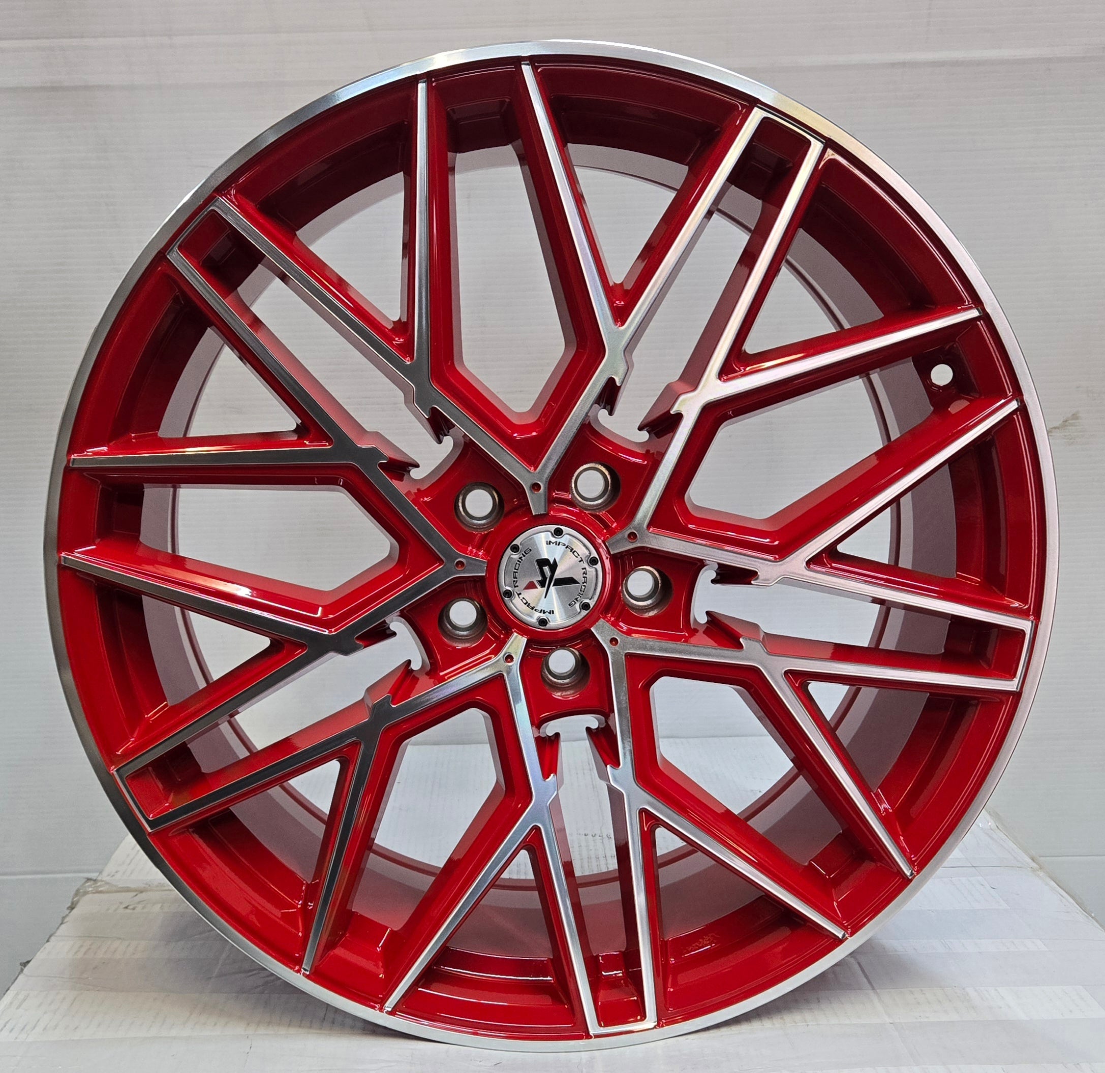 IMPACT RACING 602 20X9.0 5X114.3 RED MACHINED FACE CB73.1 ET35