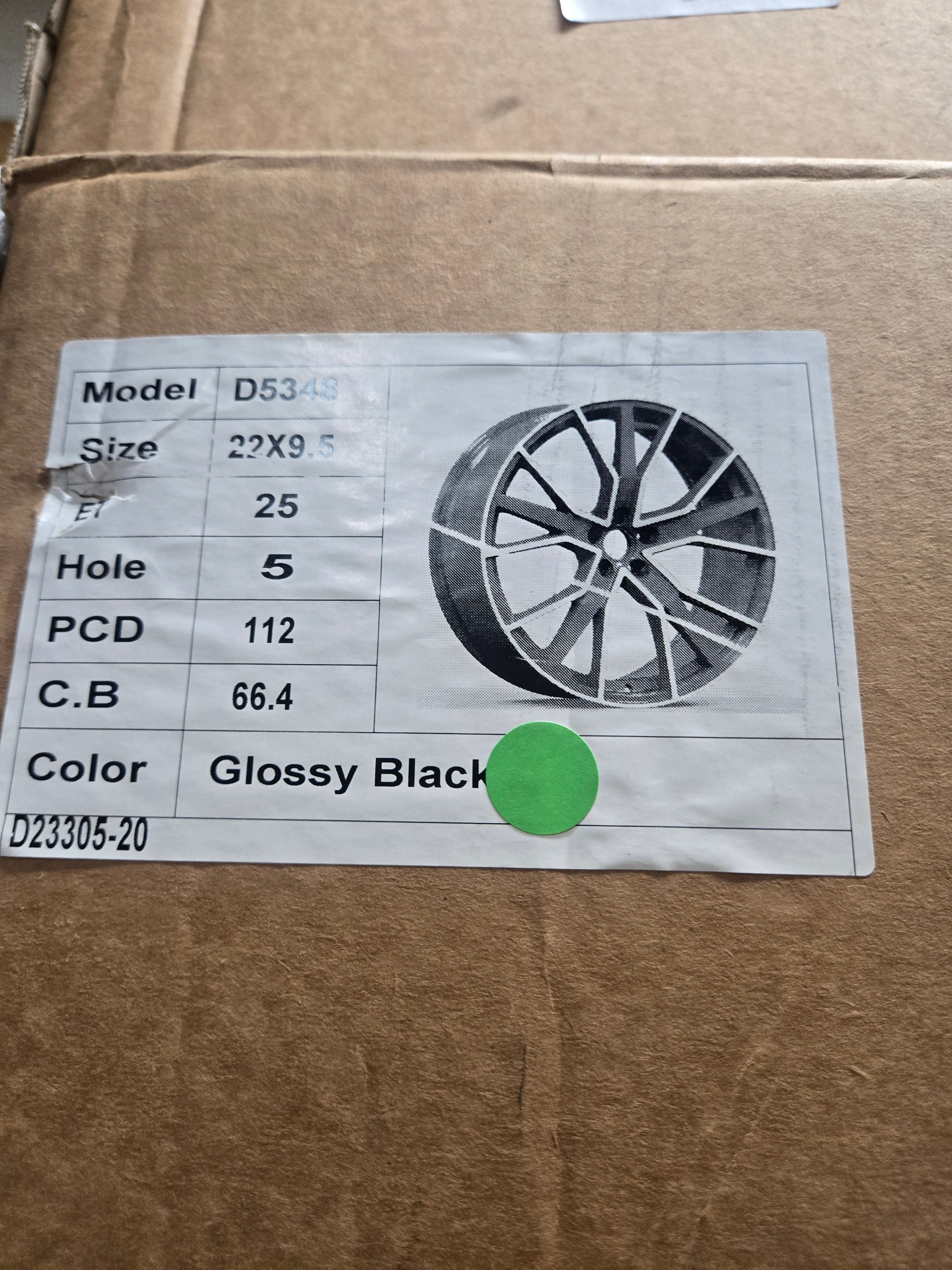 OE-5358 22x9.5 5x112 GLOSS BLACK CB66.1 ET25