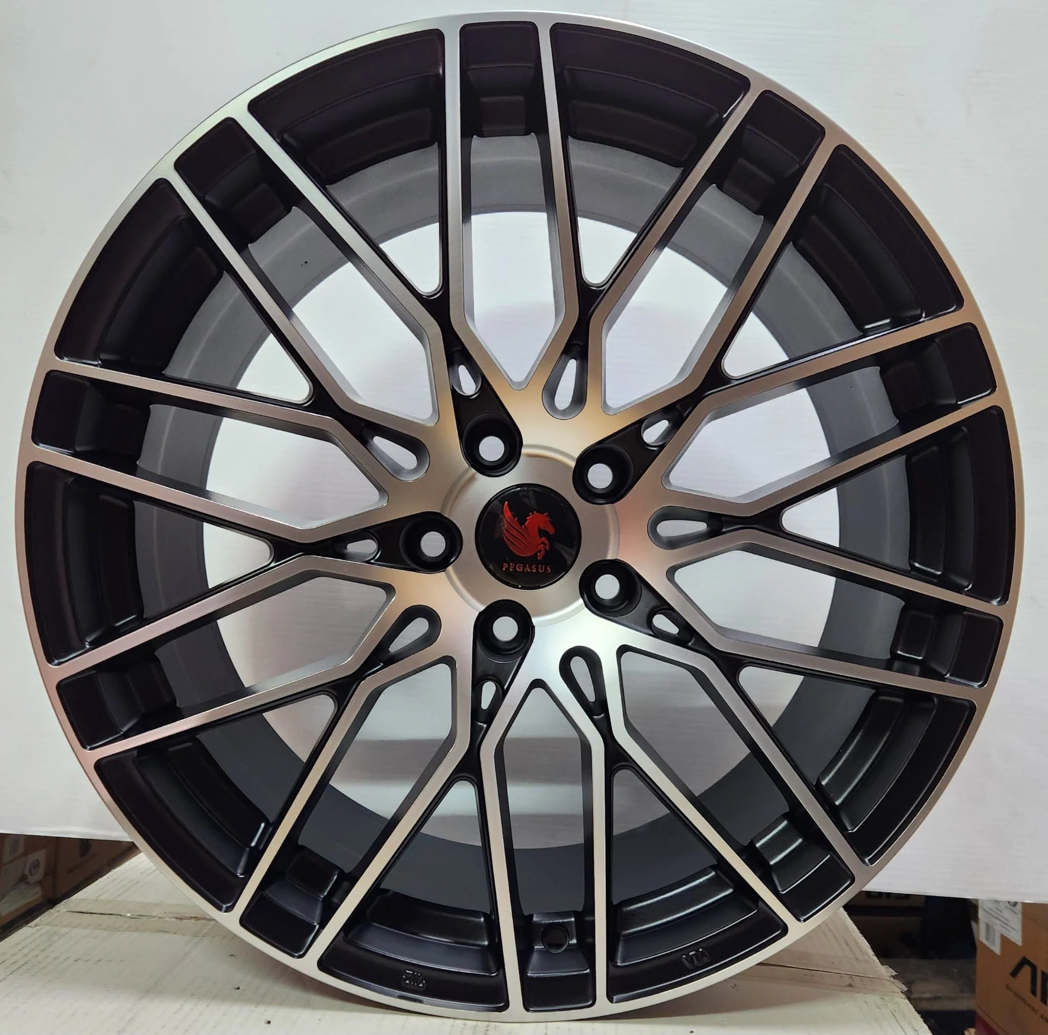 PEGASUS AF06 19X9.5 5X114.3 BLACK MACHINED FACE CB73.1 ET35