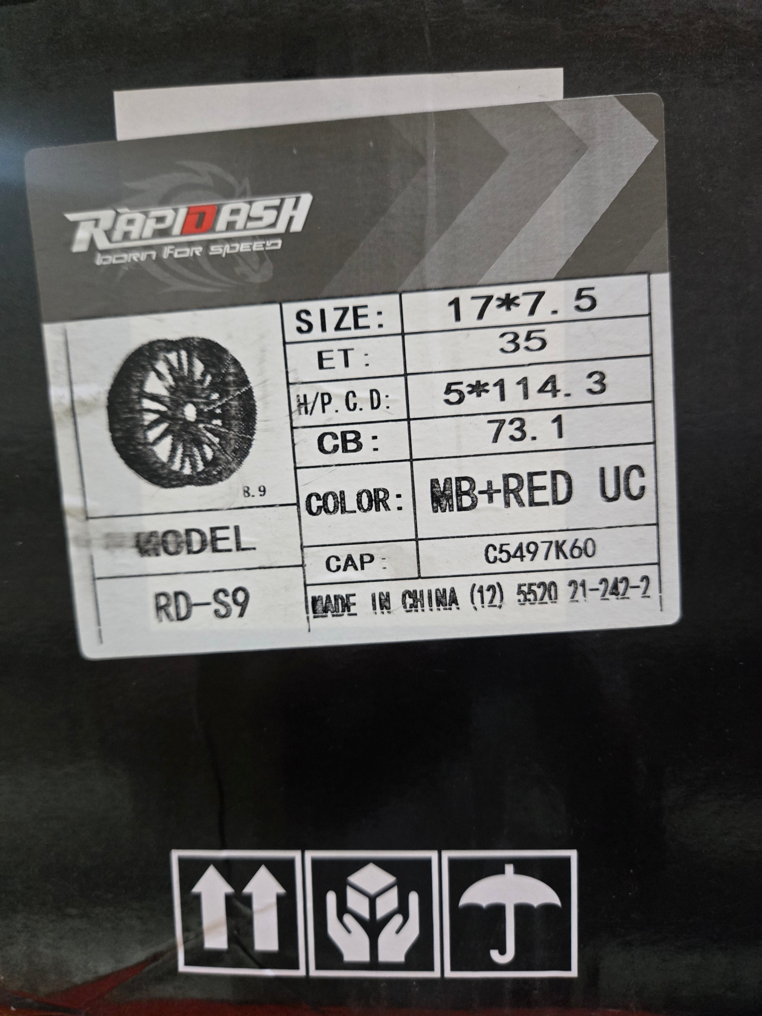 RD-S9 17X7.5 5X114.3 MB+RED UC CB73.1 ET35