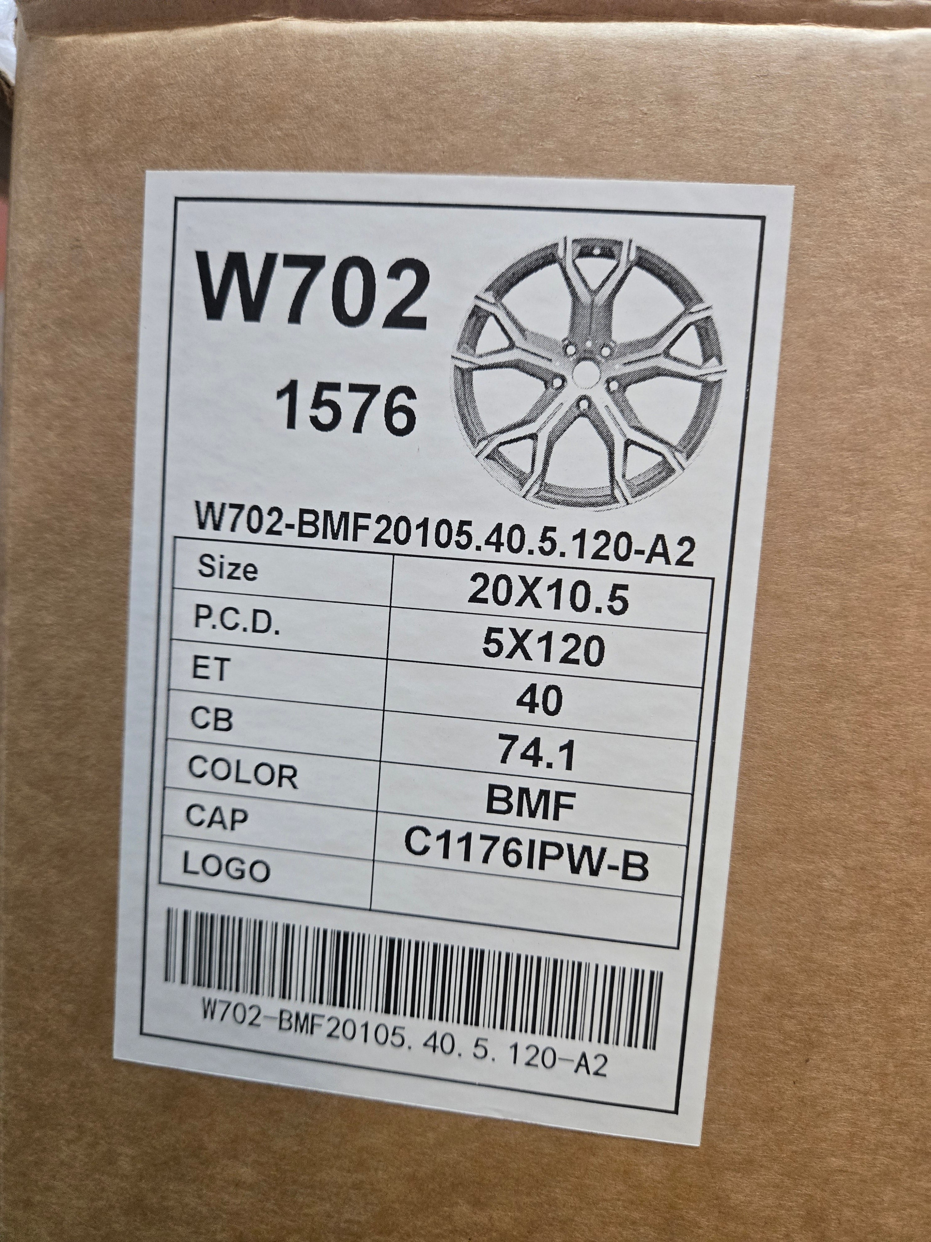 W702 20X10.5 5X120 BLACK MACHINED FACE CB74.1 ET40