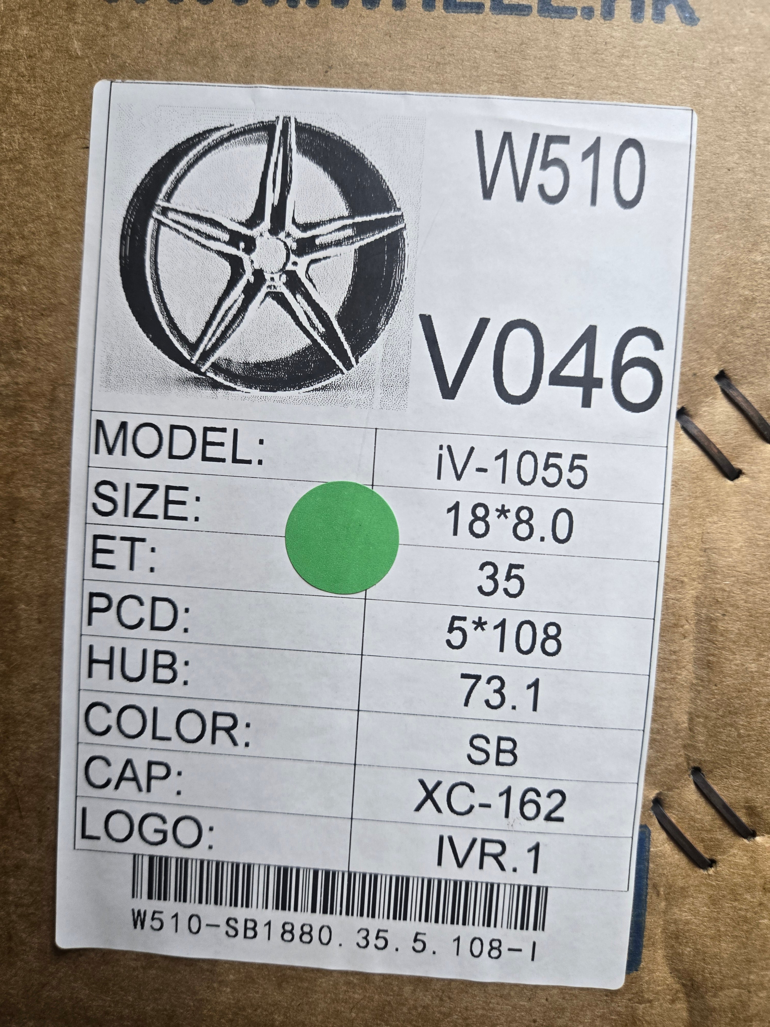 W006 W510 18X8.5 5X108 SATIN BLACK MACHINED LIP CB73.1 ET35