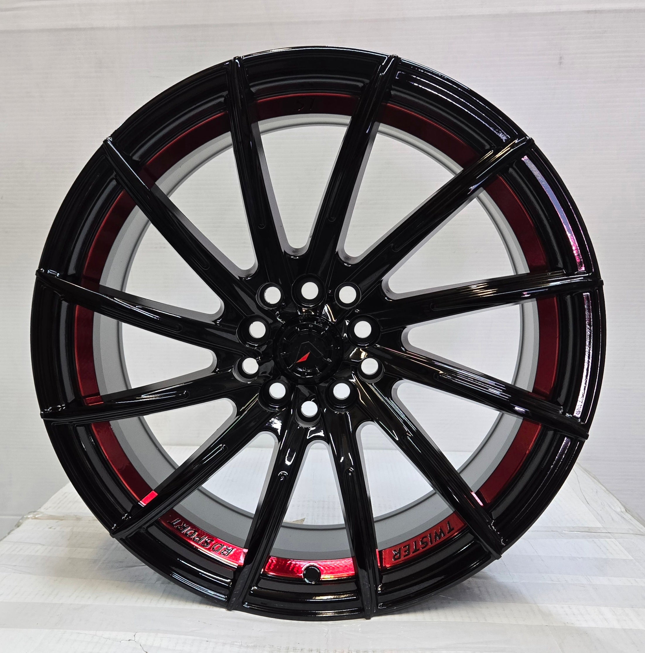 AXIA AF-201 17X7.5 5X100 5X114.3 GLOSS BLACK RED UNDER CUT CB73.1 ET35