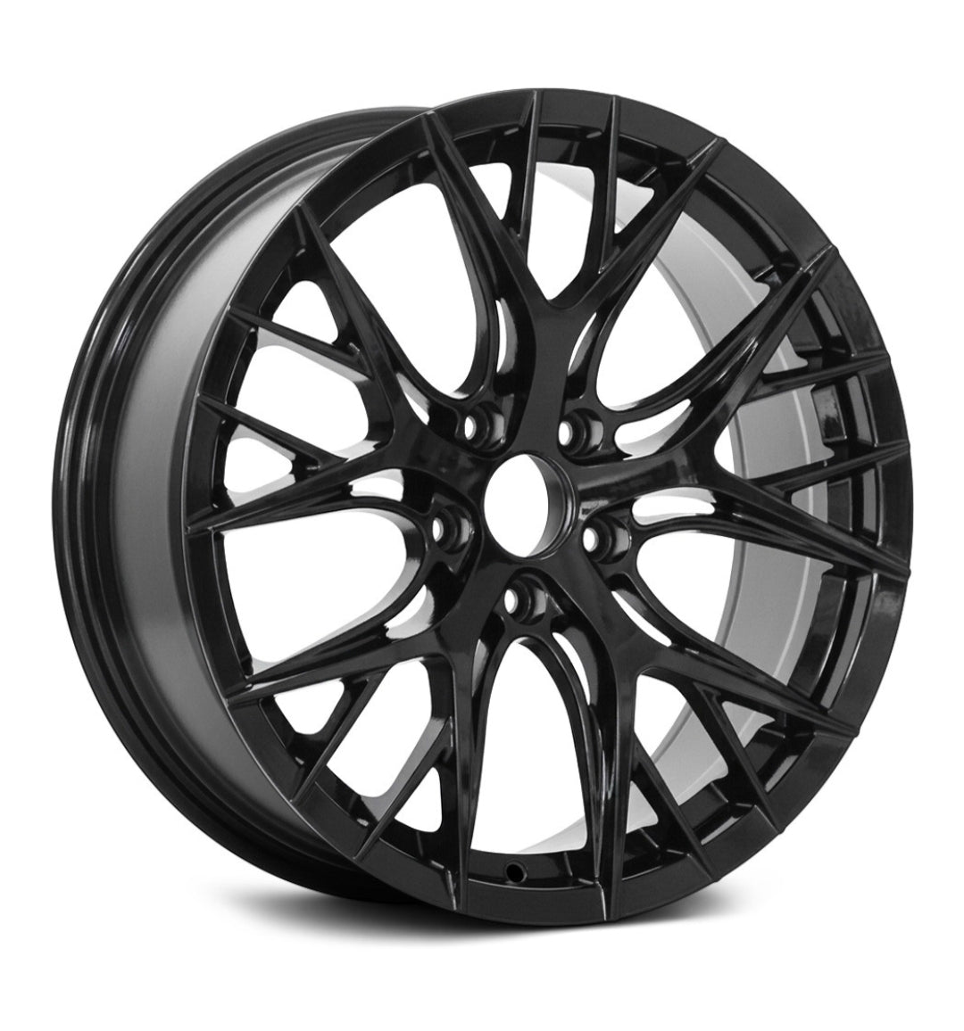 W165 19X8.5 5X112 5X114.3 GLOSS BLACK CB73.1 ET35