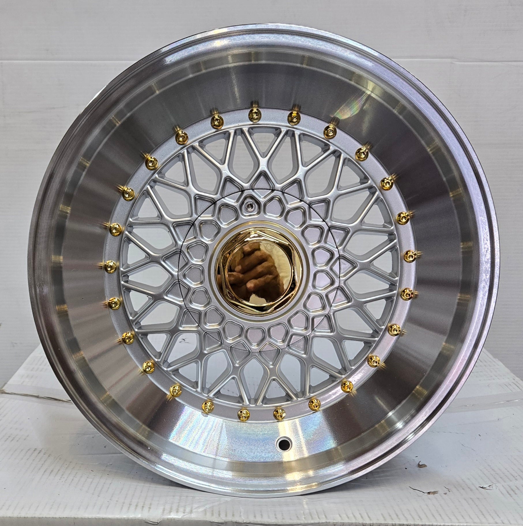 PW-RD28 16X7.5 4X100 4X114.3 SILVER LIP LIP GOLD CB73.1 ET20