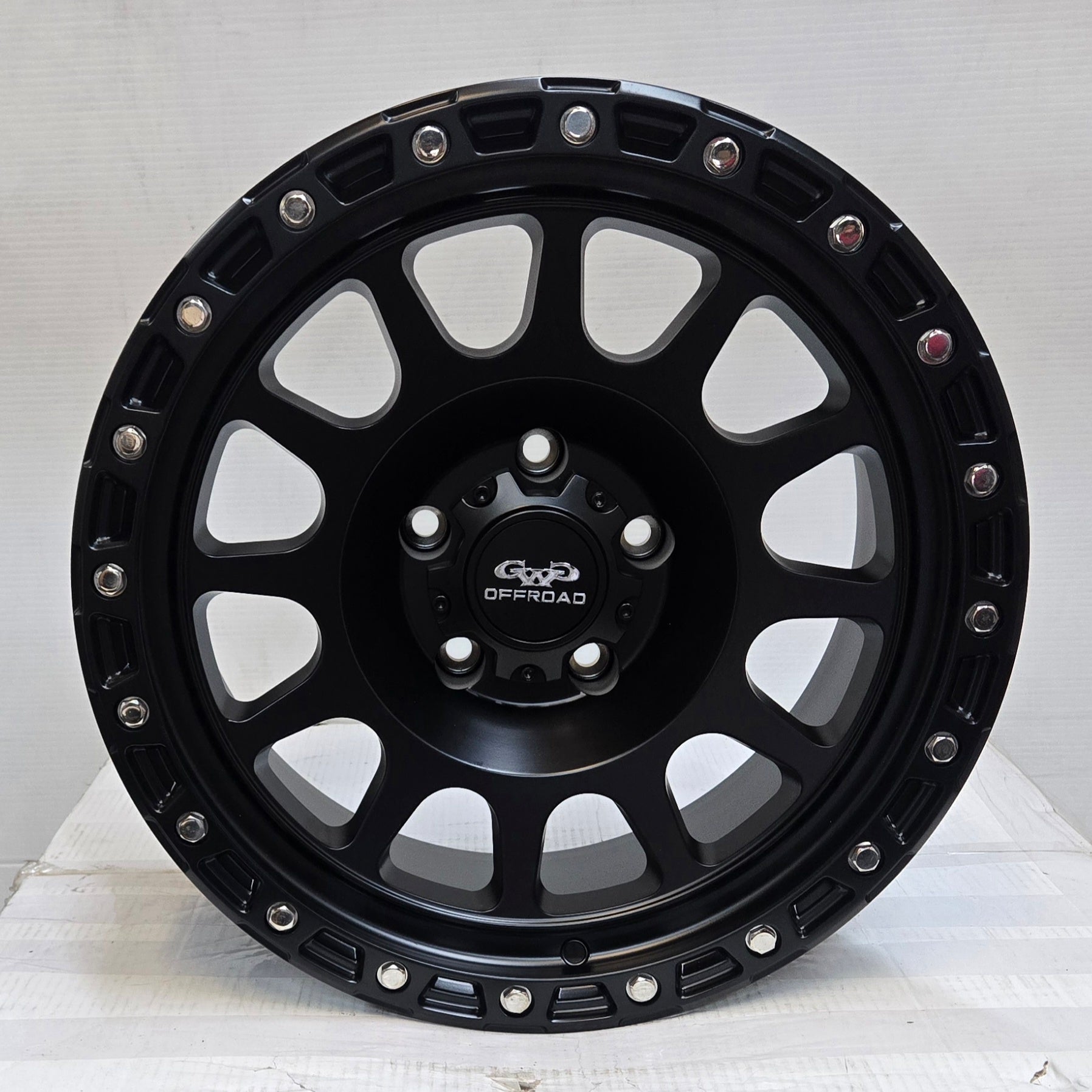 GWG G05 17X9.0 5X127 SATIN BLACK CHROME BOLTS CB71.5 ET-12