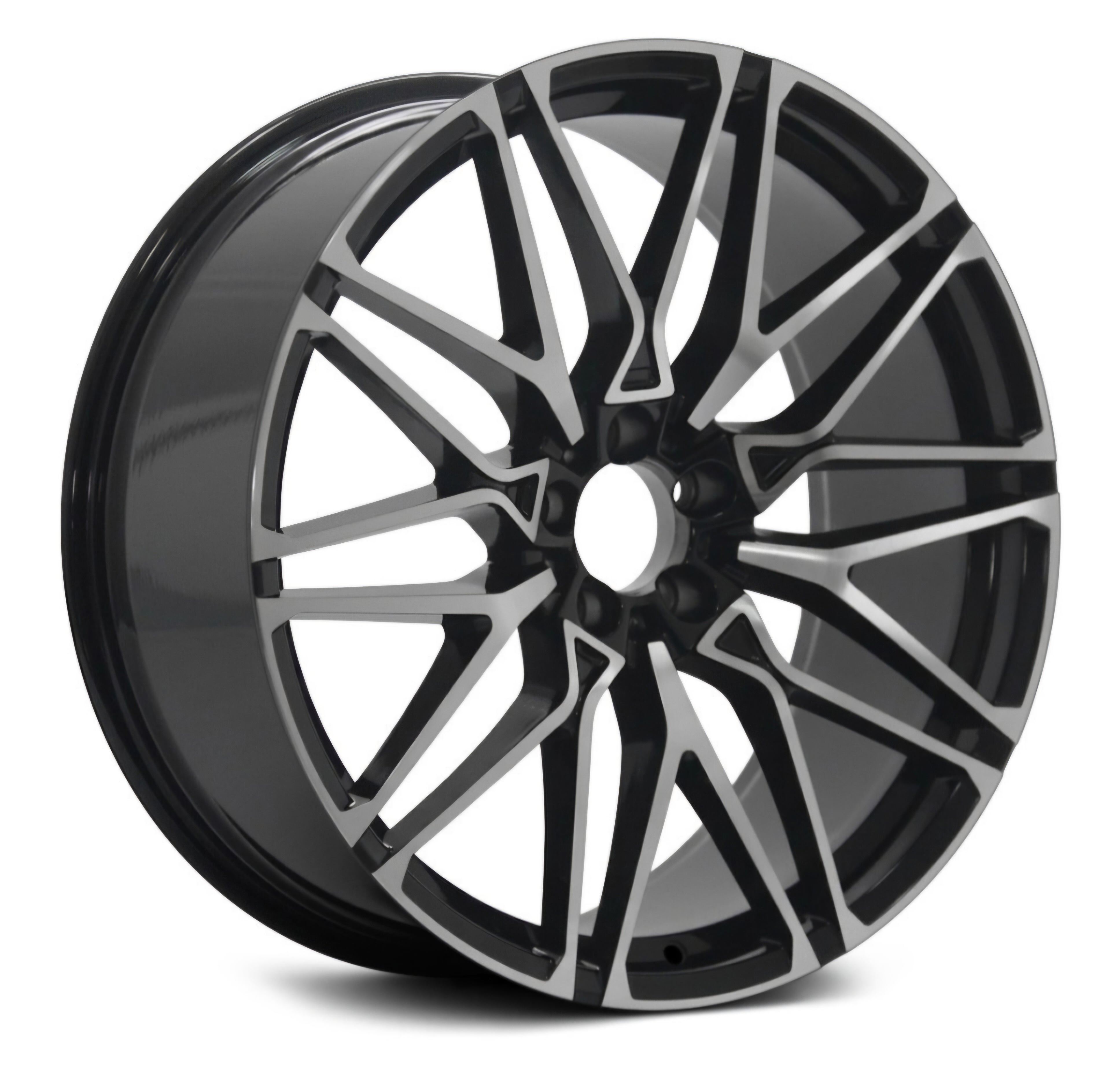 W741 22X9.0 5X112 BLACK MACHINED FACE CB66.6 ET32