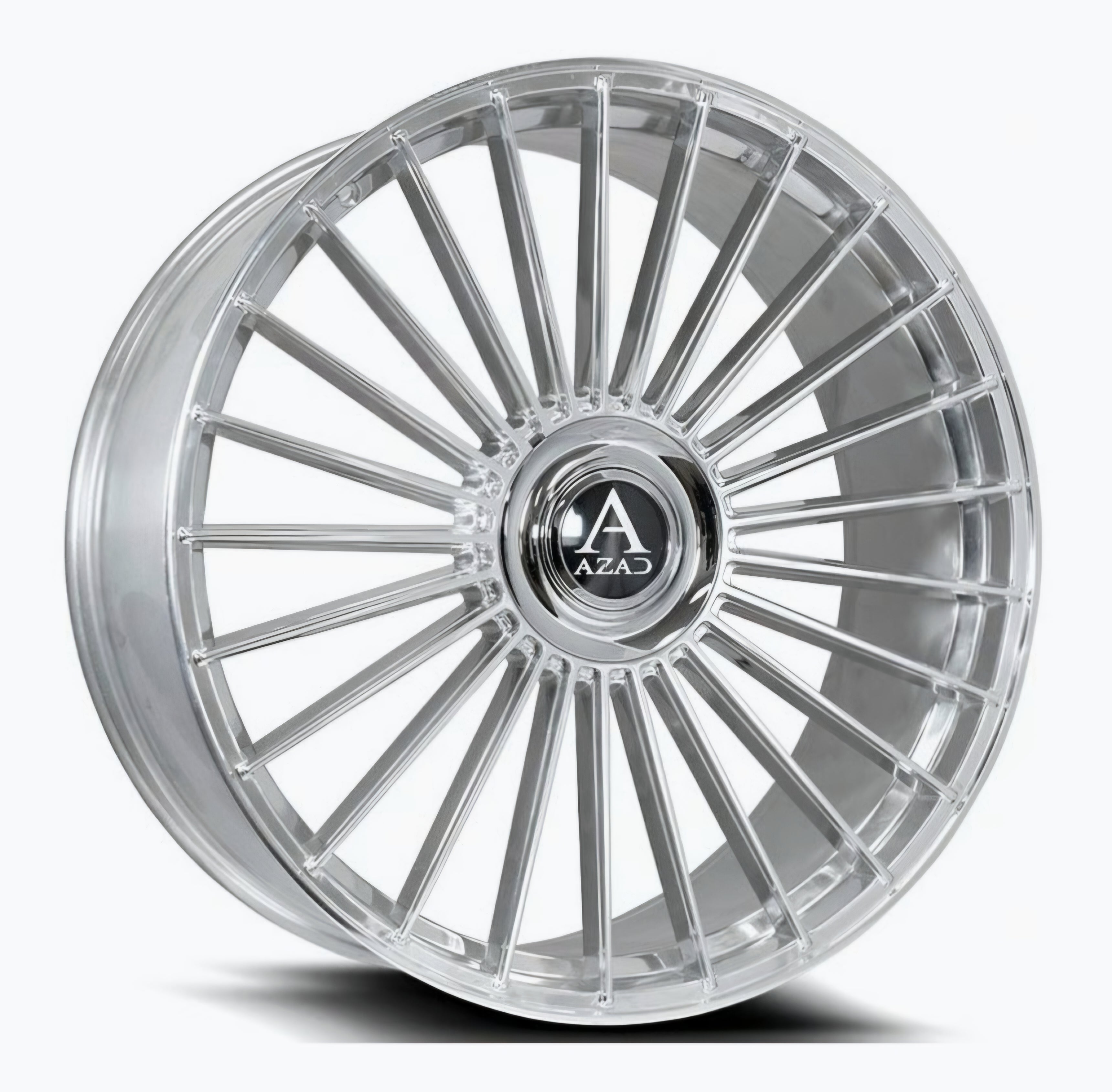 AZAD AZ25 22X10.5 5X112 5X114.3 SILVER BRUSHED CB73.1 ET40