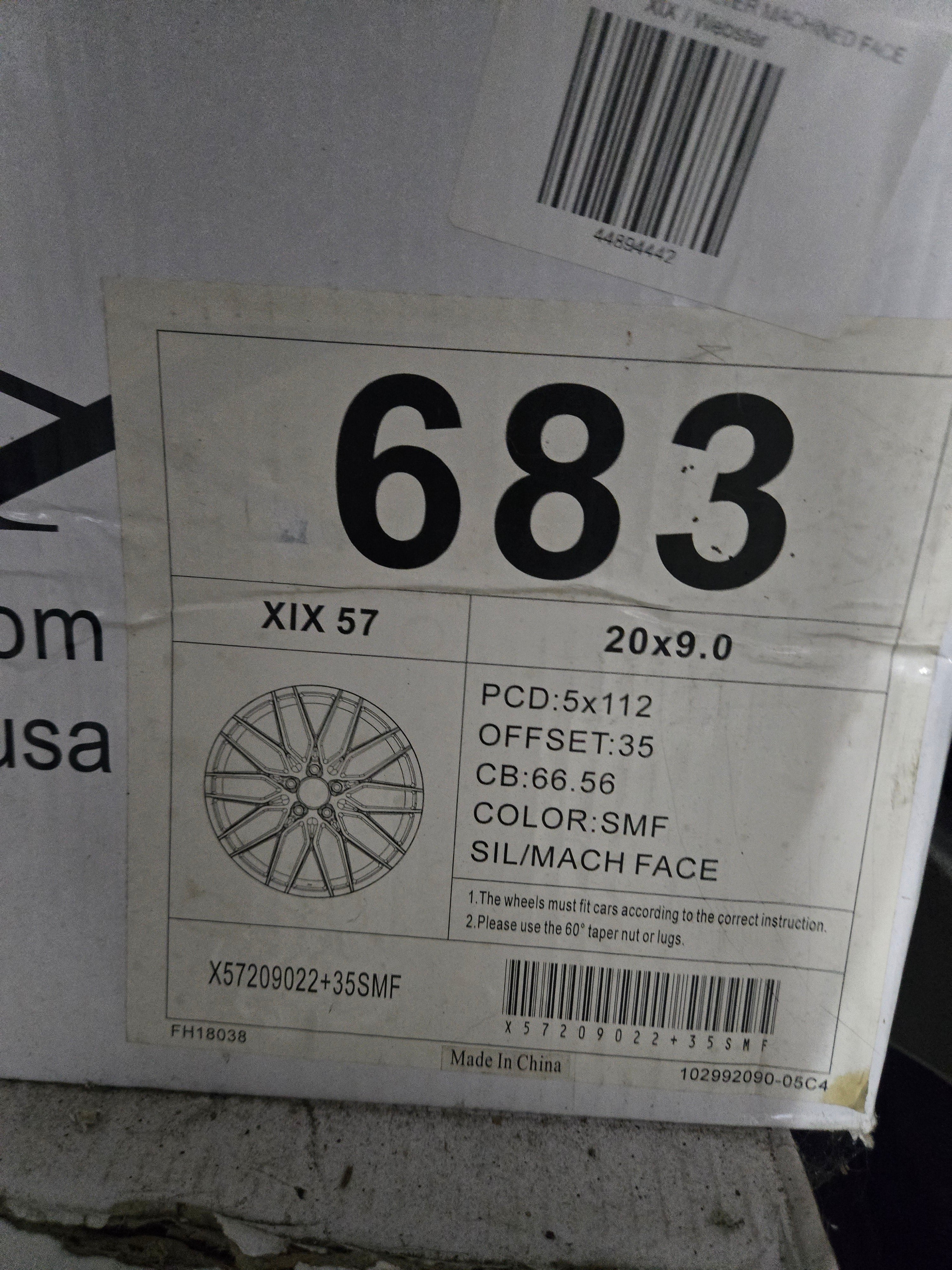 XIX X57 20X9.0 5X112 SILVER CB66.56 ET35