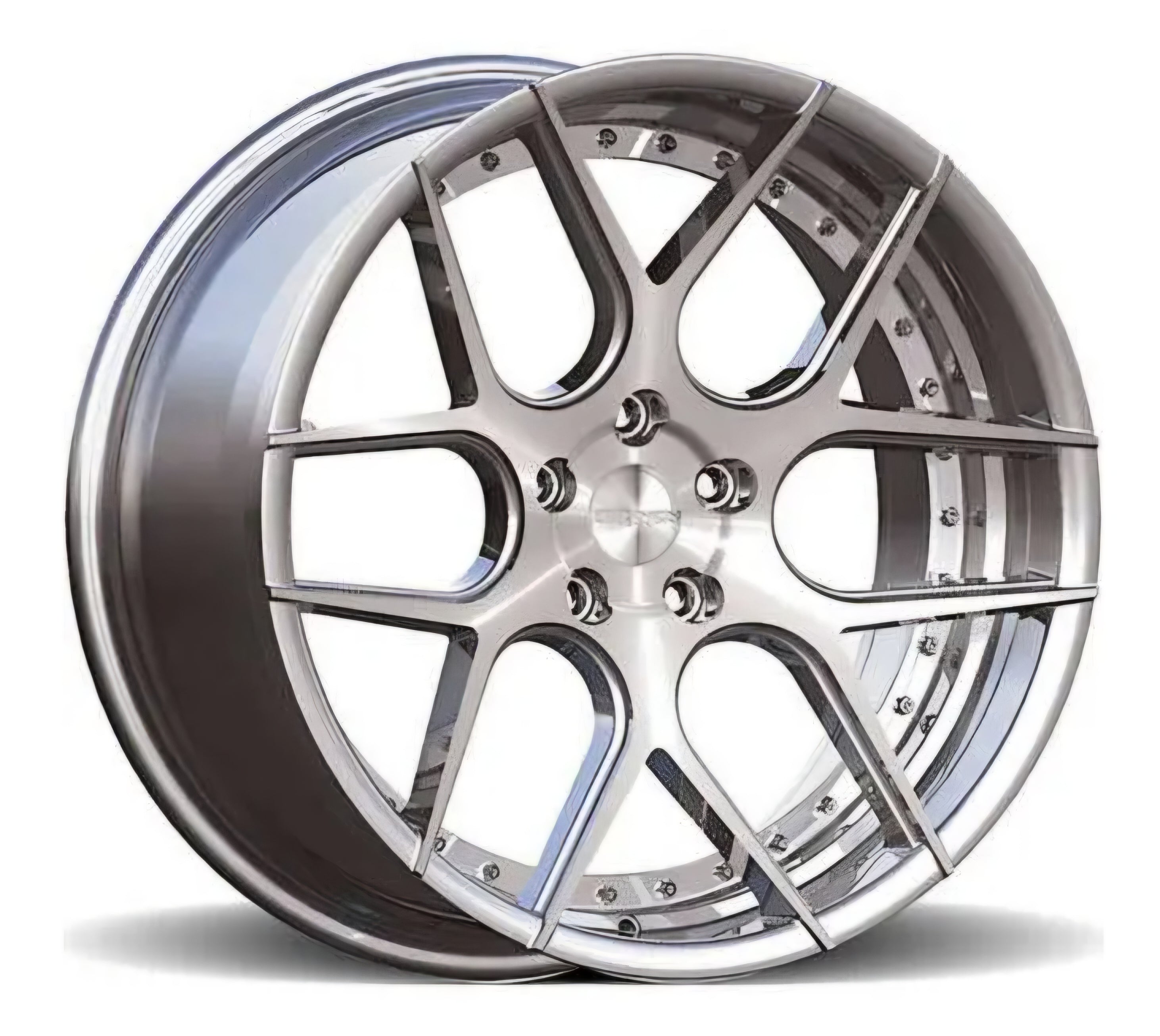 RENNEN CSL4 20X9.0 SILVER BLANK MACHINED CHROME BOLTS CB74.1 ET33