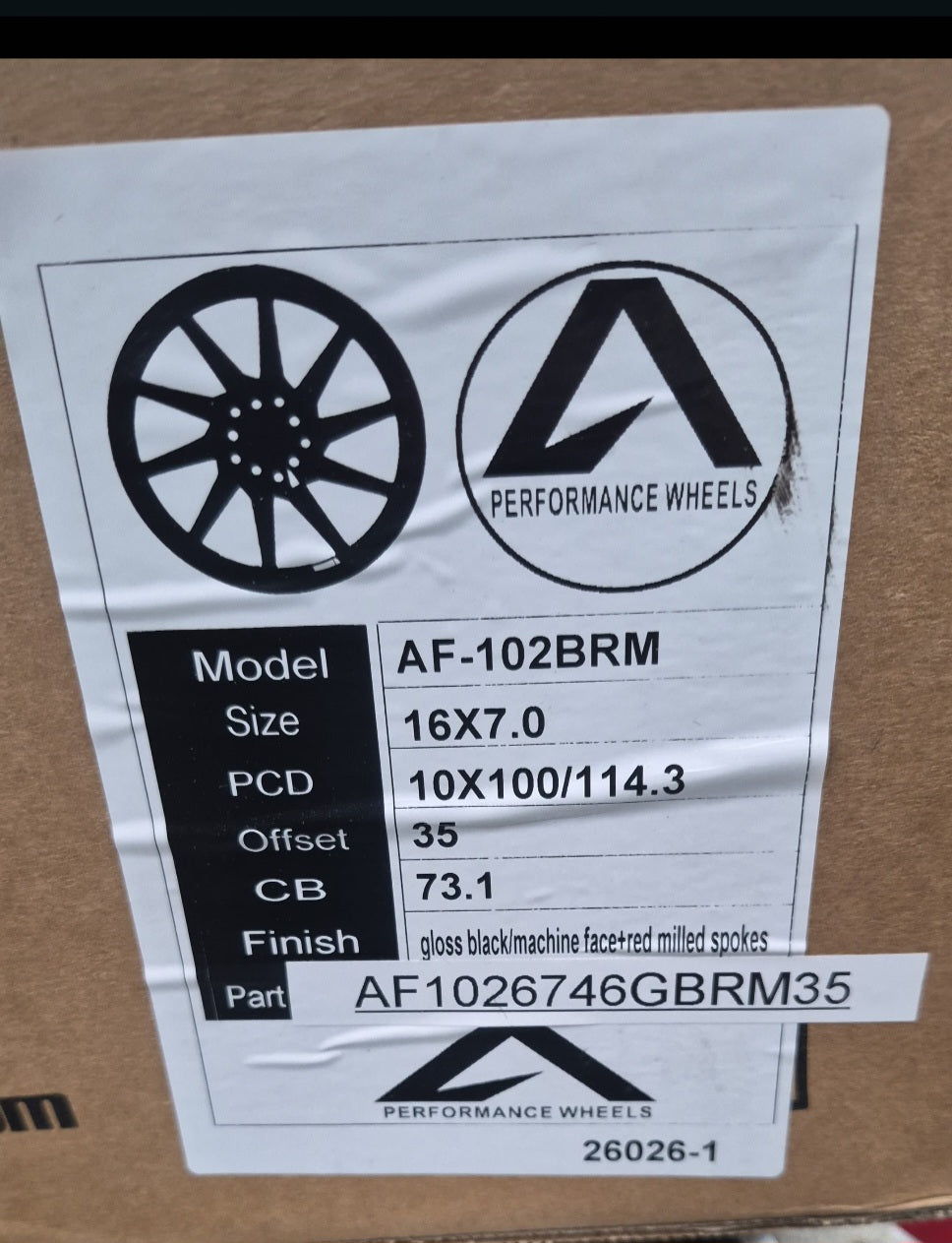 AXIA AF-37 16×7 5×100 5×114.3 GLOSS BLACK MACHINED FACE RED MILLED SPOKES CB73.1 ET35
