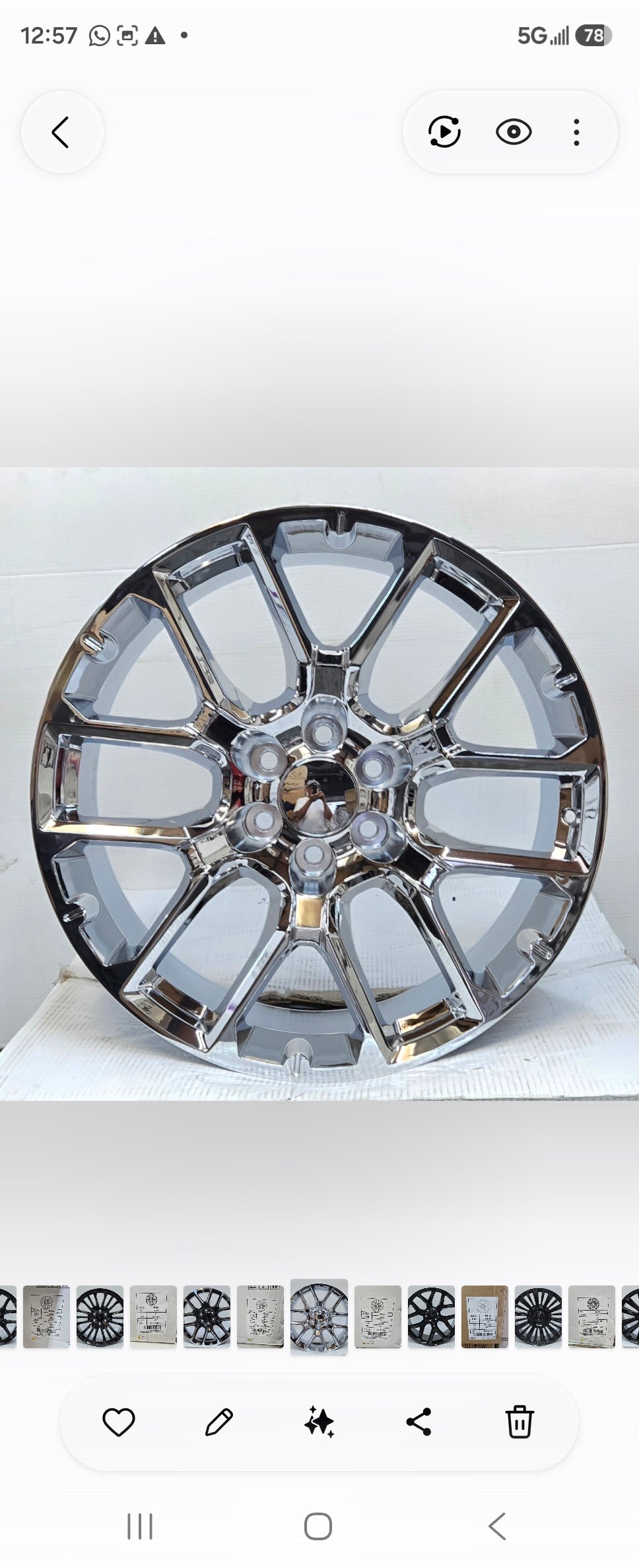 RS22 22X9.0 6X139.7 CHRME CB78.1 ET28