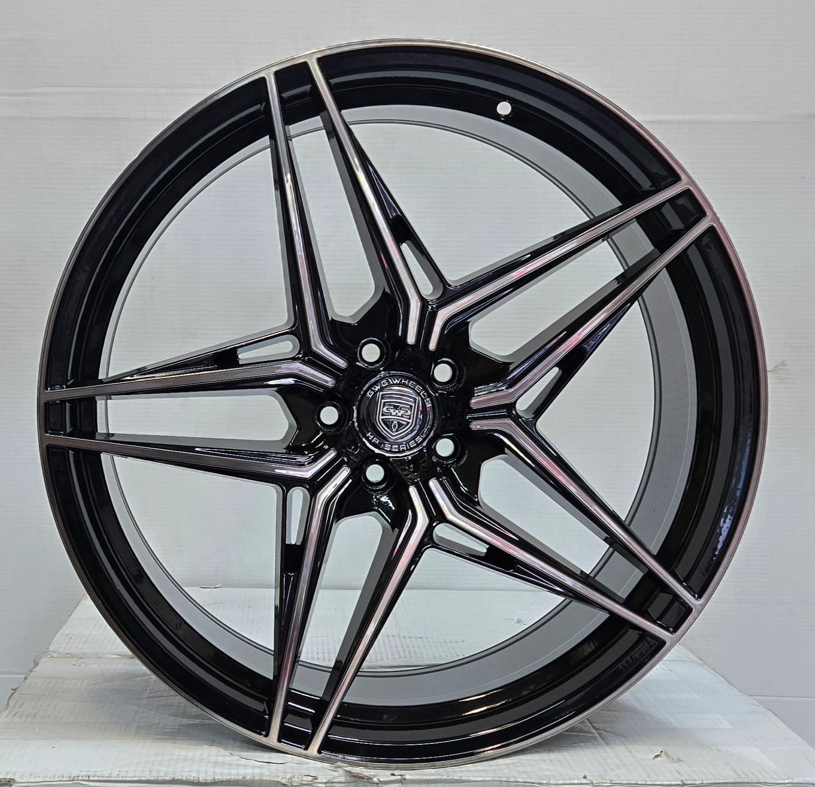 GWG 22X9.0 5X120 GLOSS BLACK DARK TINT CB74.1 ET30