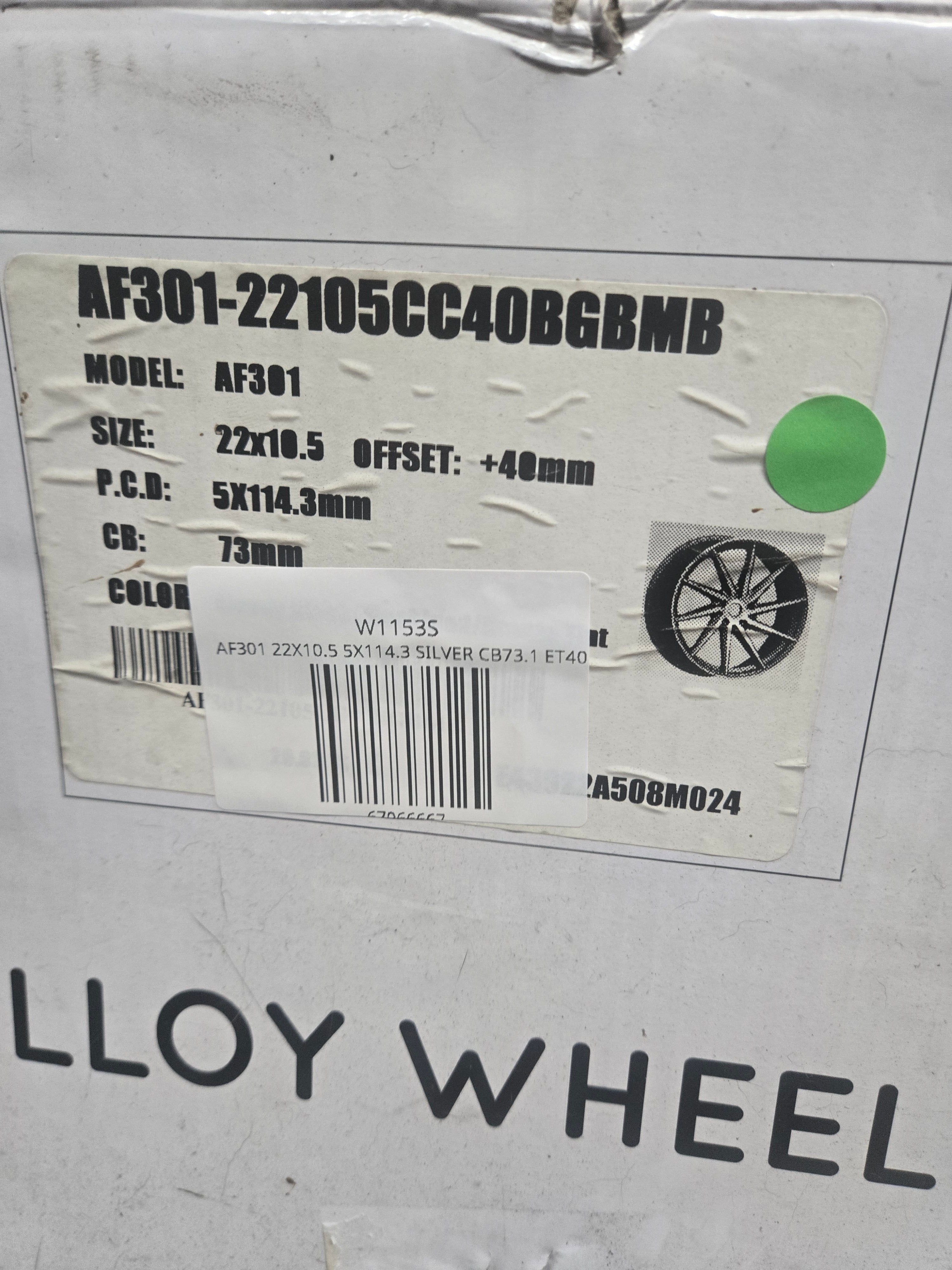 AF301 22X10.5 5X114.3 SILVER CB73.1 ET40
