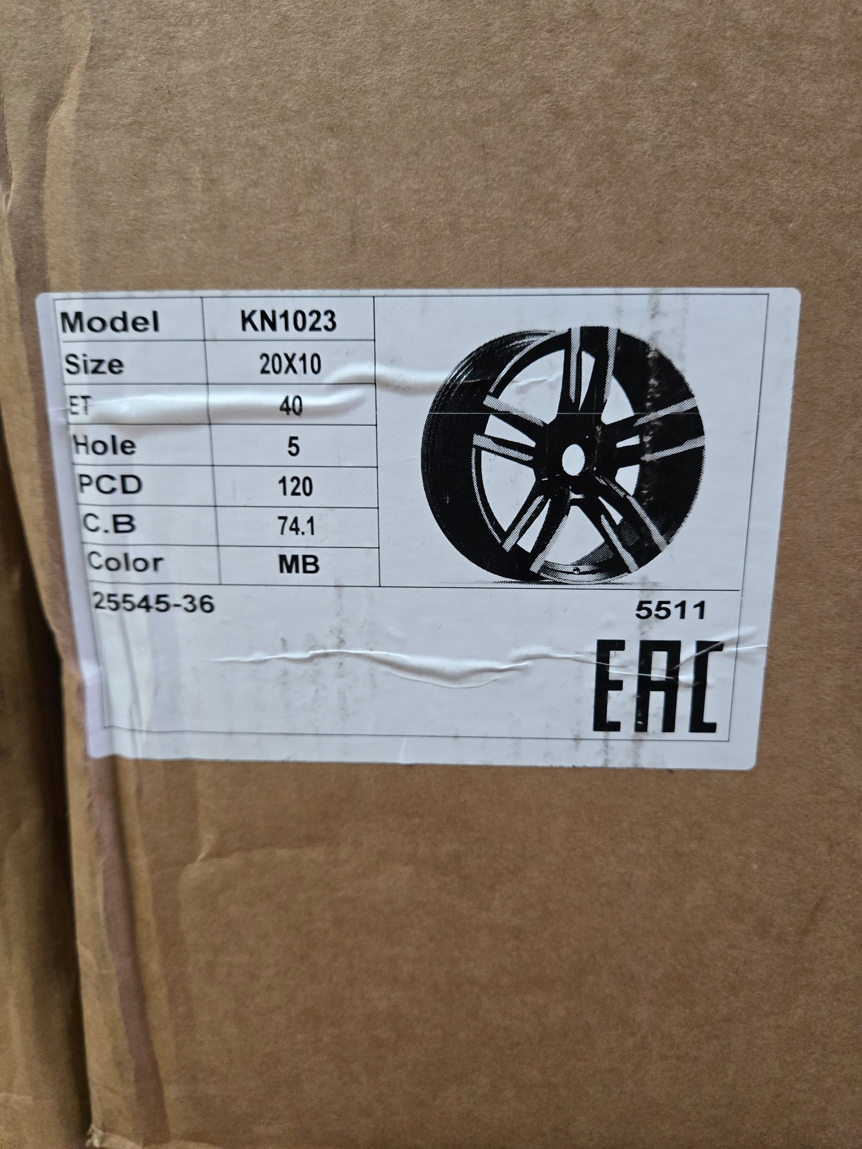 OE-5511 KN1023 808M 20X10.0 5X120 PIANO BLACK MACHINED FACE CB74.1 ET40