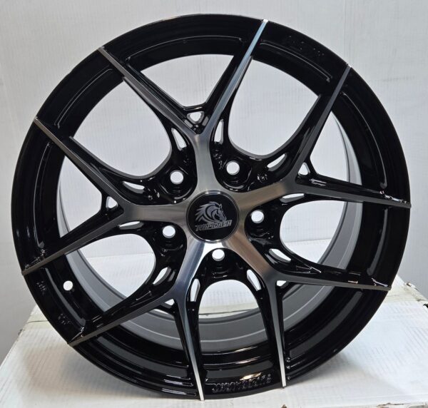 X1076 16X7.0 5X114.3 PIANO BLACK MACHINED FACE